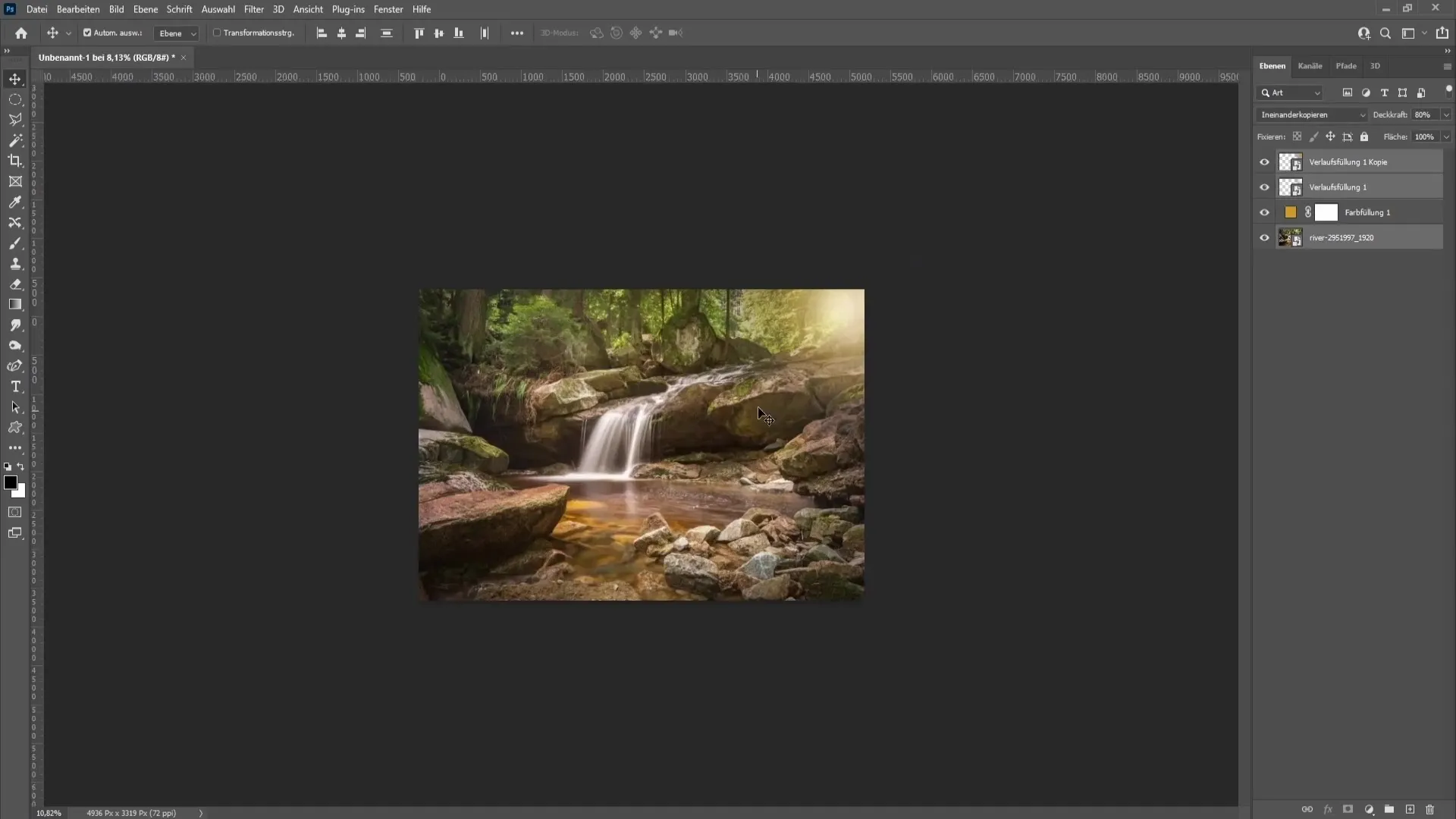 Creare un sole artificiale e dei raggi solari in Photoshop