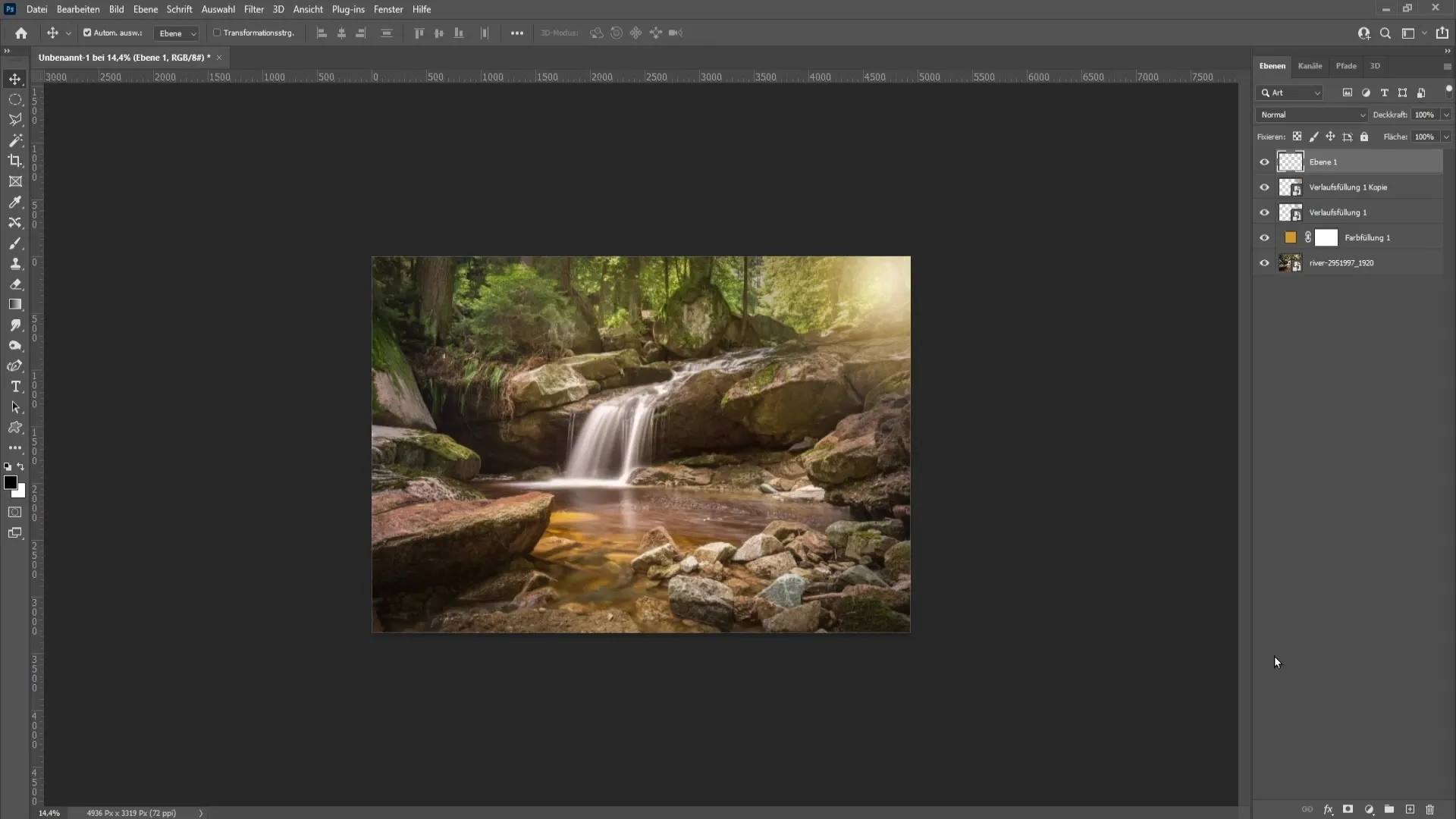 Creare un sole artificiale e dei raggi solari in Photoshop
