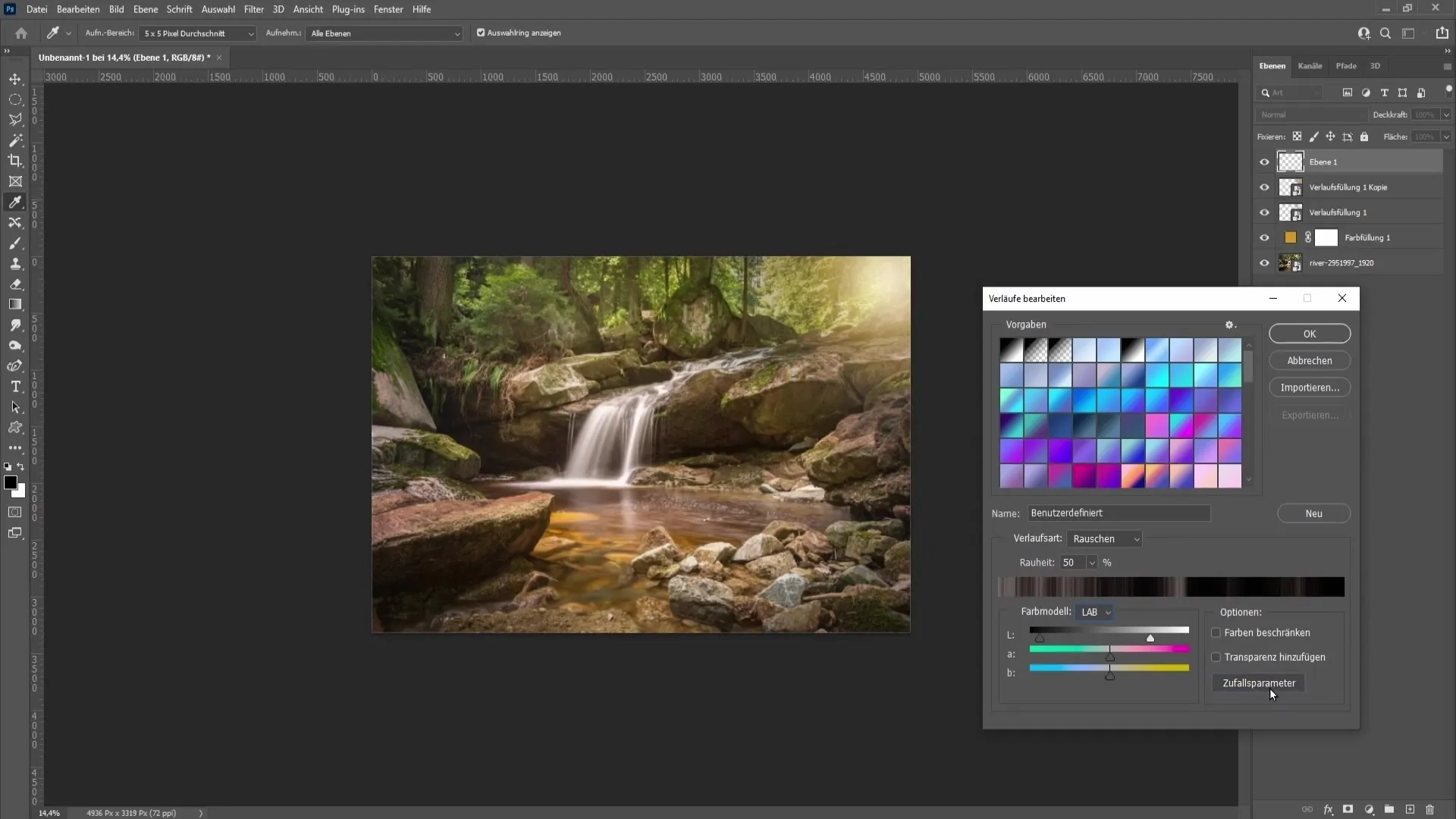 Creare un sole artificiale e dei raggi di sole in Photoshop