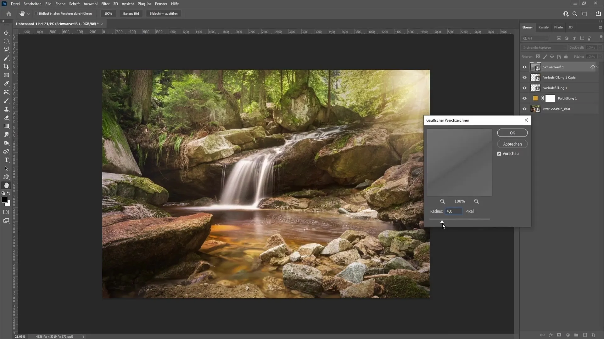 Creare un sole artificiale e raggi di sole in Photoshop