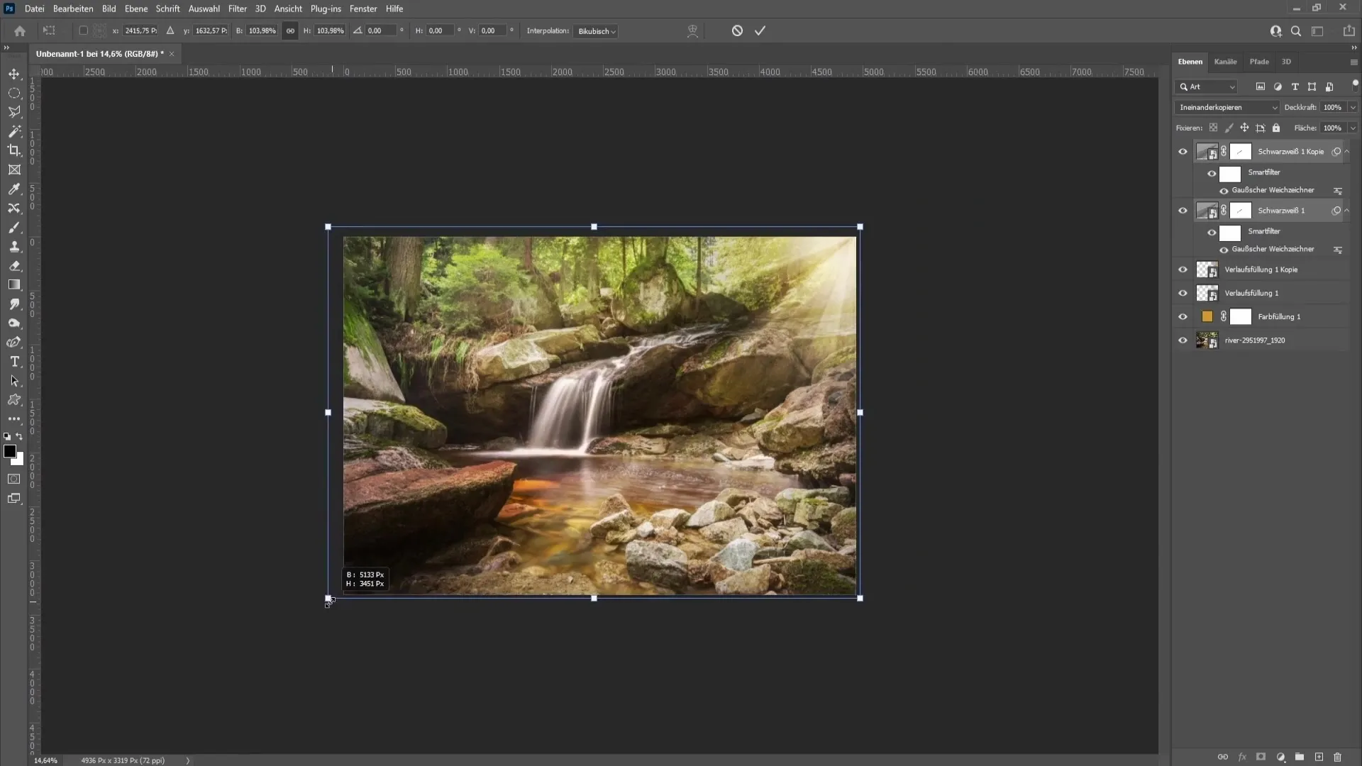 Creare un sole artificiale e dei raggi di sole in Photoshop
