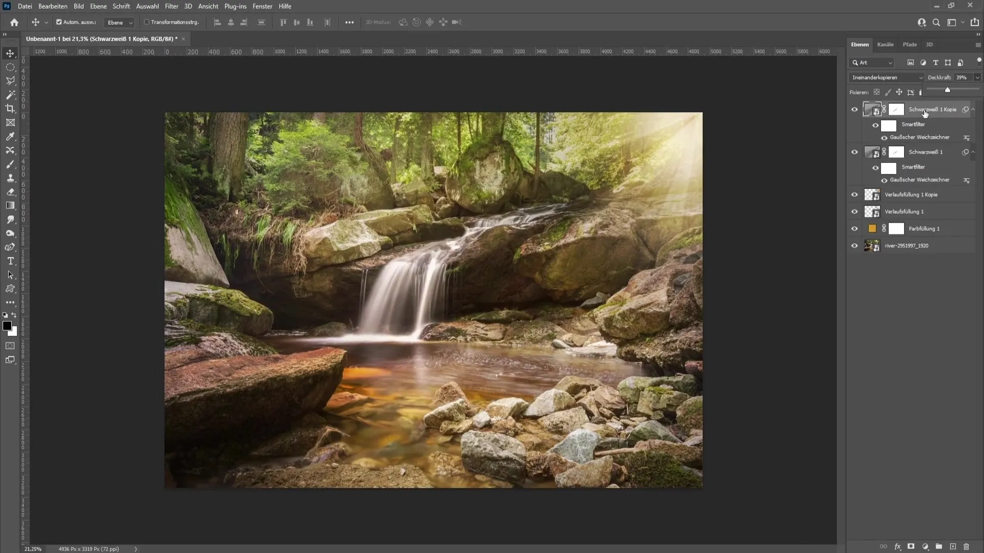 Creare un sole artificiale e raggi solari in Photoshop