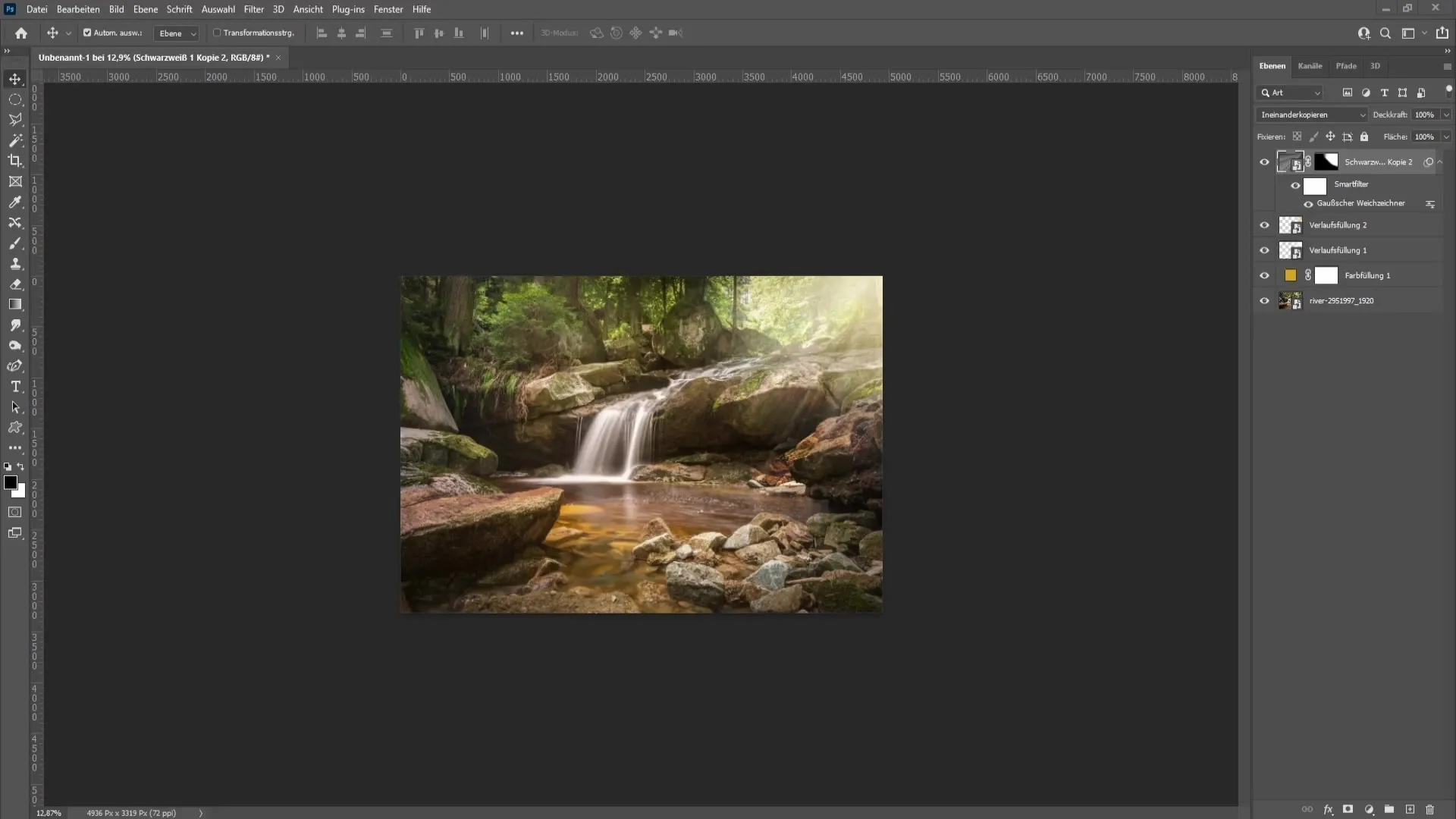 Creare un sole artificiale e raggi solari in Photoshop