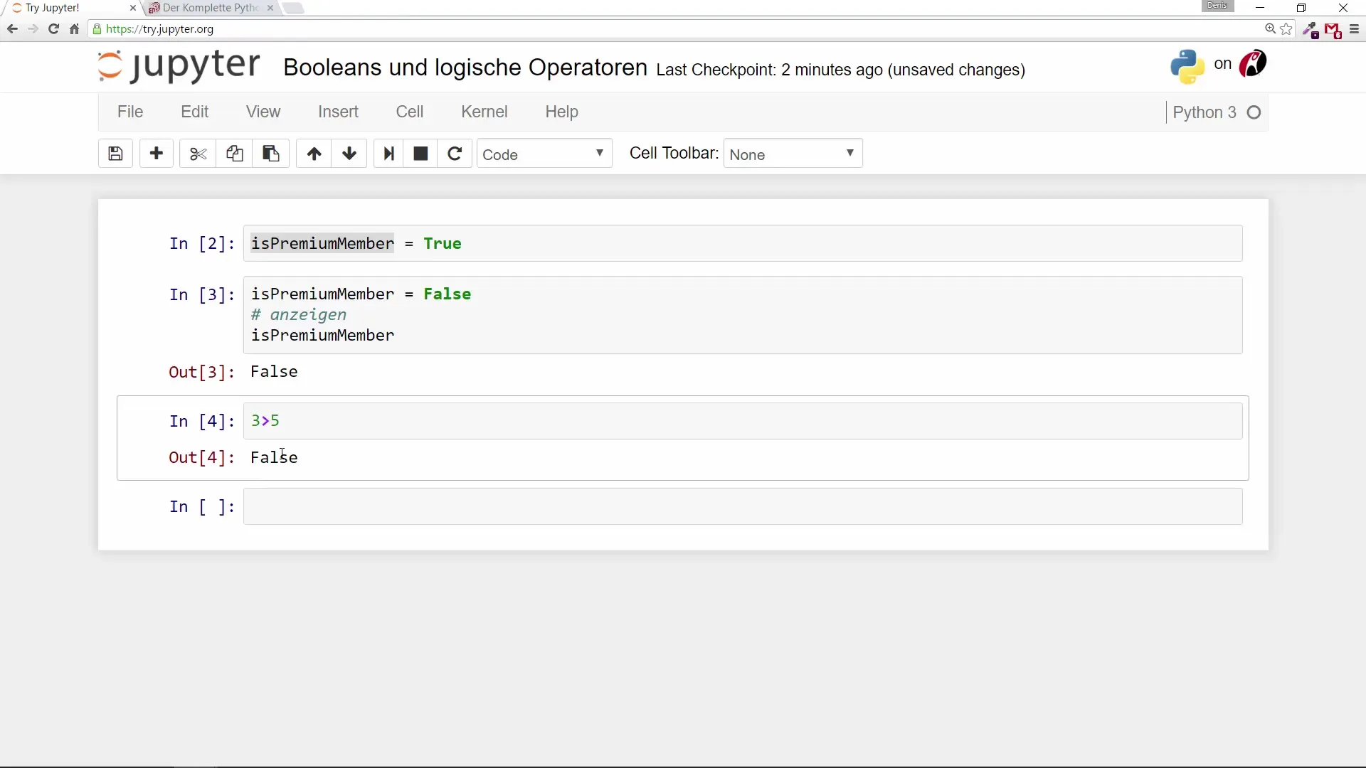 Effektive Nutzung von Booleans und logischen Operatoren in Python Effektive Nutzung von Booleans und logischen Operatoren in Python