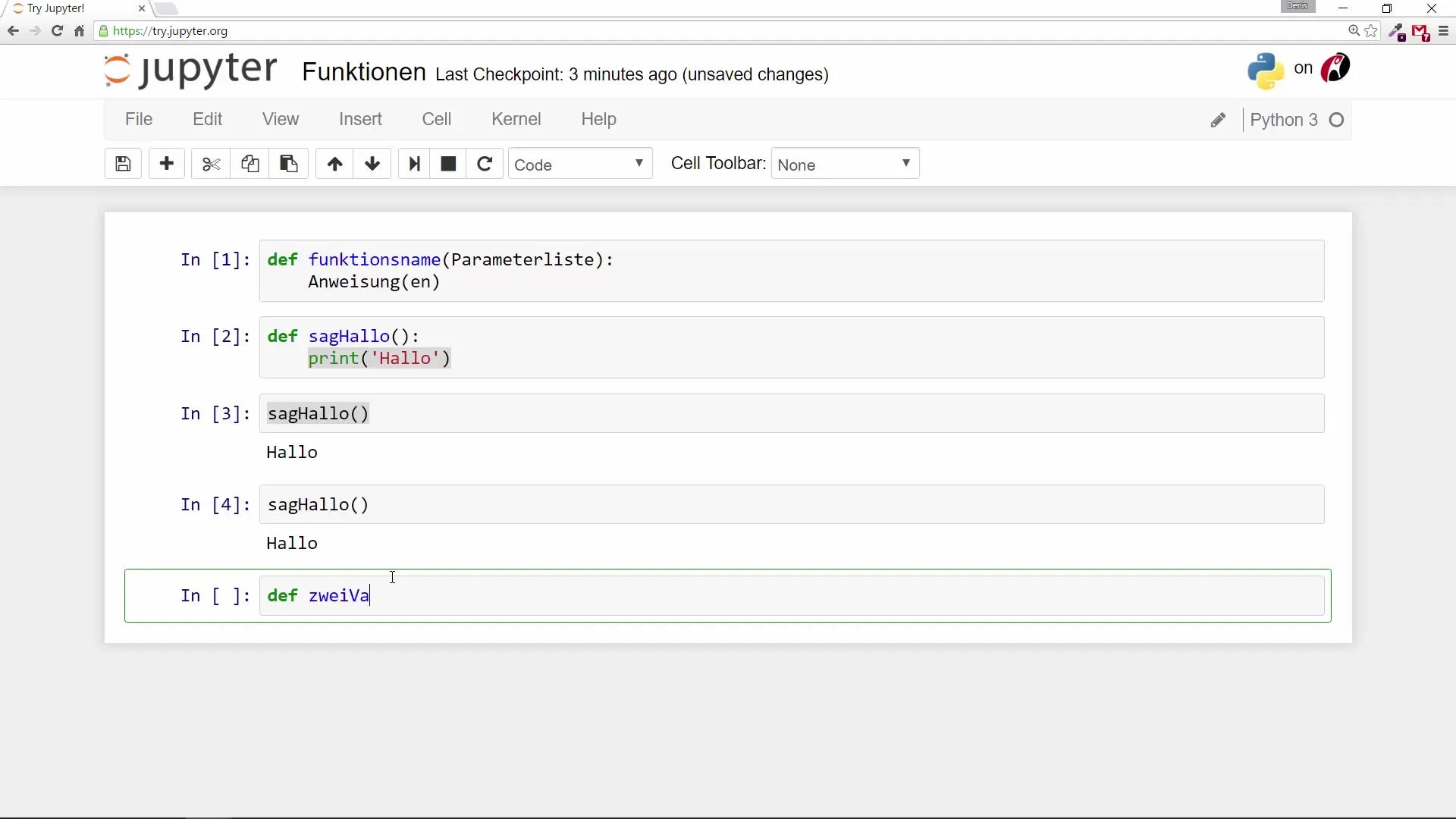Funktionen in Python für Einsteiger Funktionen in Python für Einsteiger