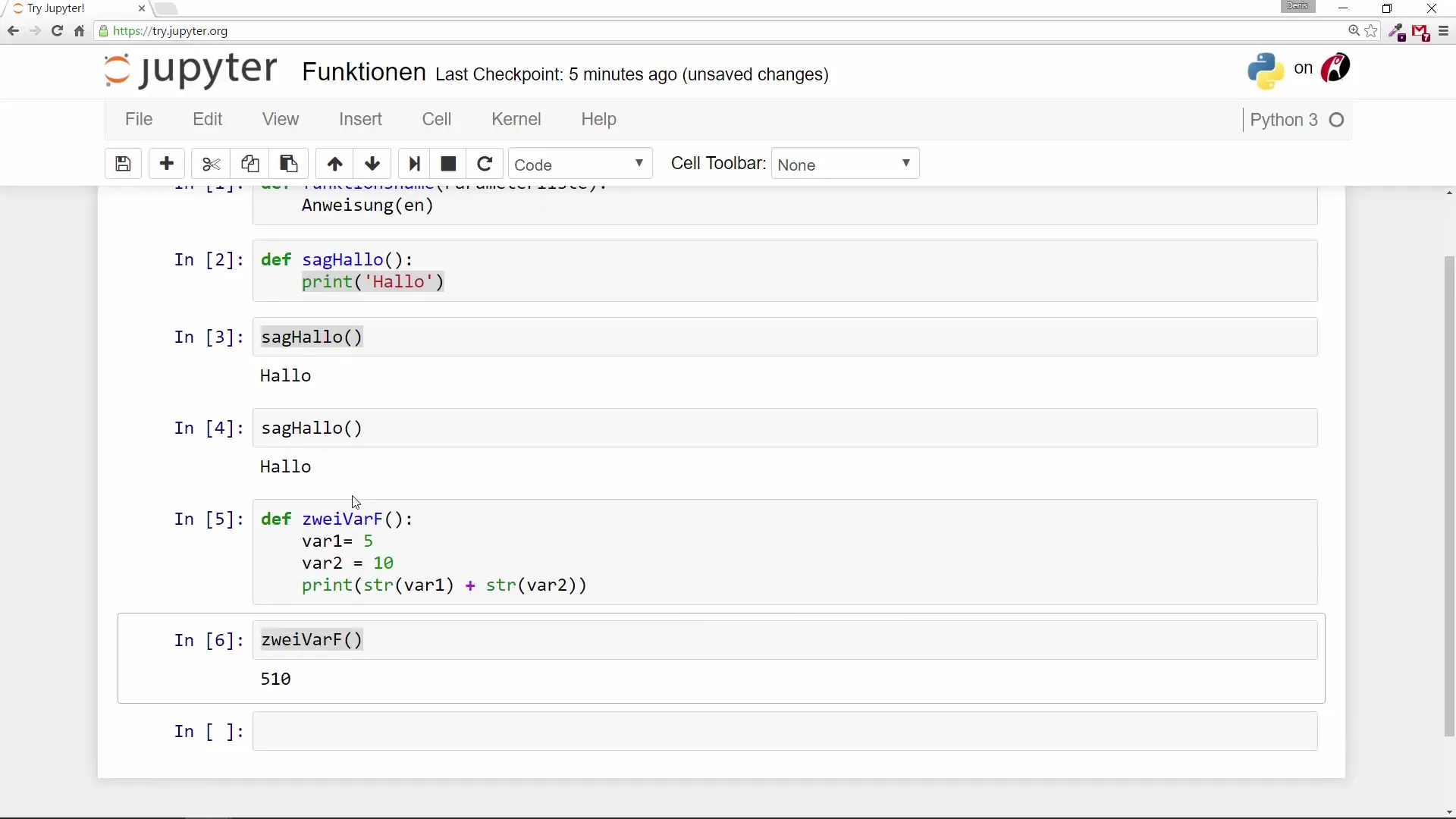 Funktionen in Python für Einsteiger Funktionen in Python für Einsteiger