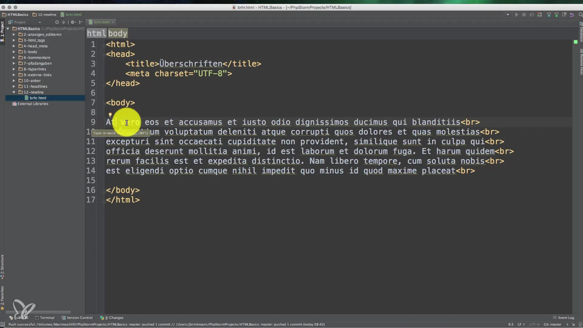 Uso correcto de saltos de línea y espacios en HTML Usar correctamente los saltos de línea y espacios en HTML