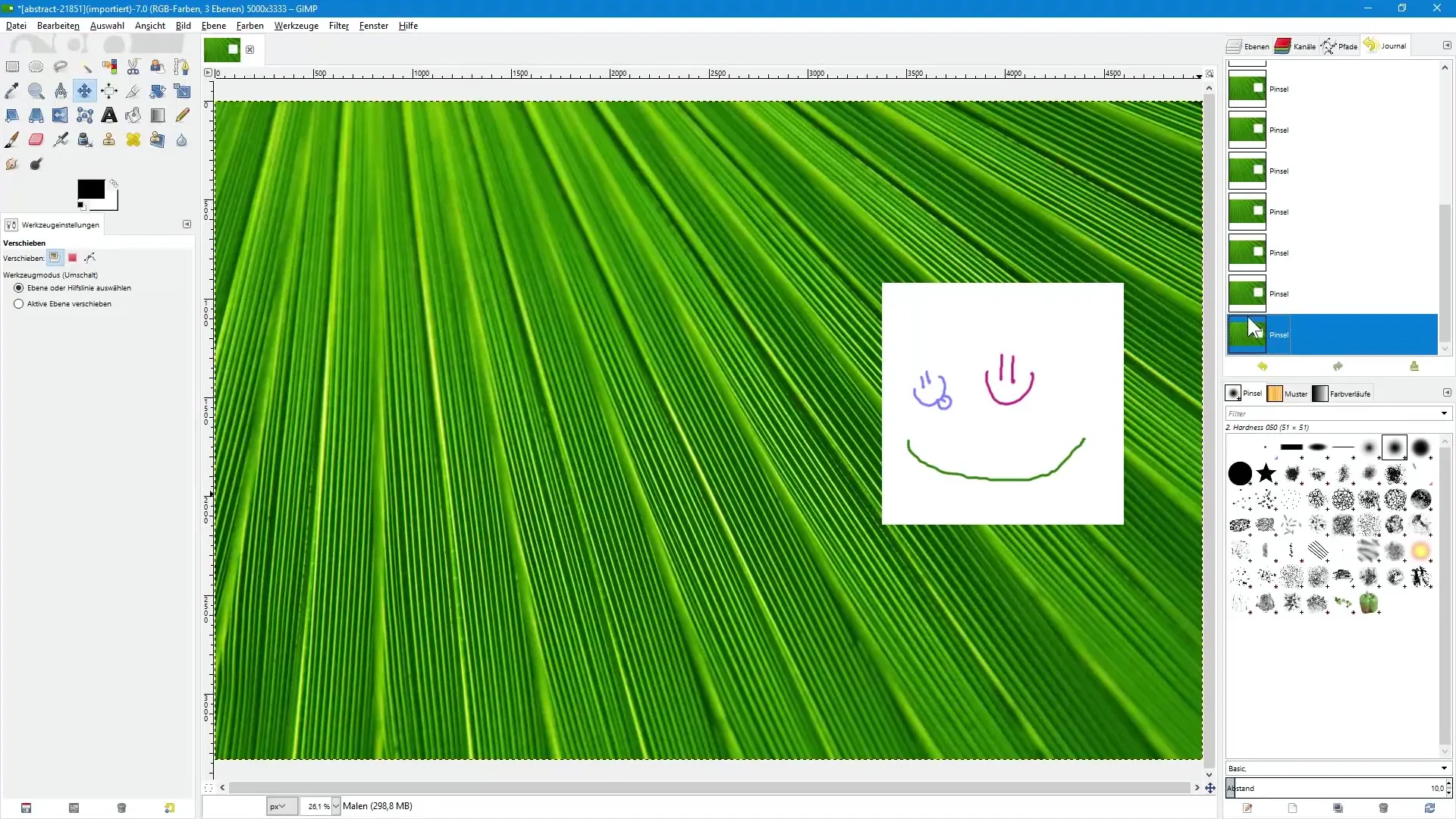 GIMP napló használata az optimalizált képszerkesztéshez