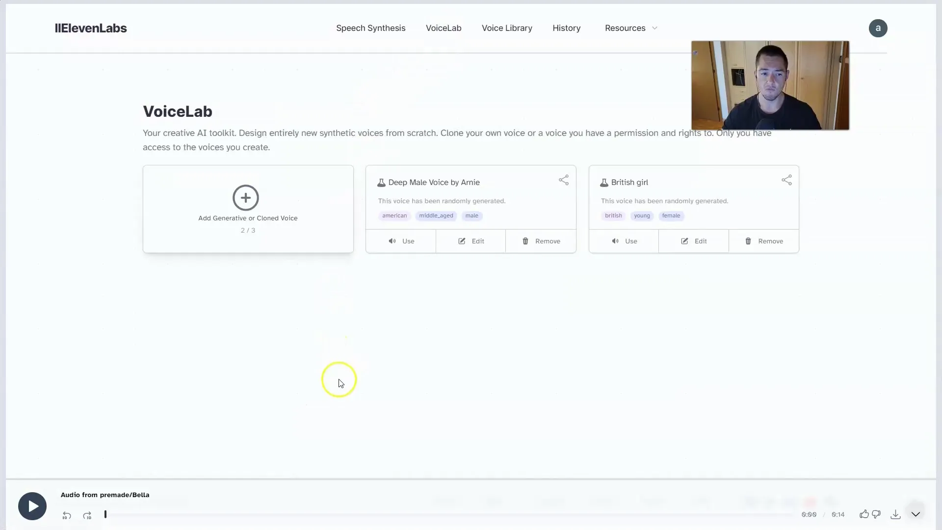 Istruzioni per la creazione delle proprie voci per audiolibri con ElevenLabs