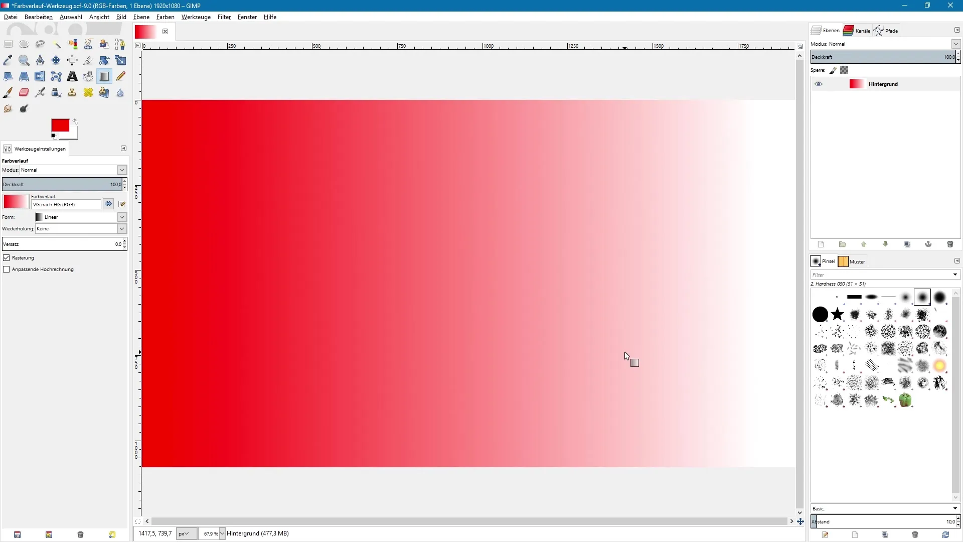 Как оптимально использовать инструмент градиента в GIMP Оптимальное использование инструмента градиента в GIMP