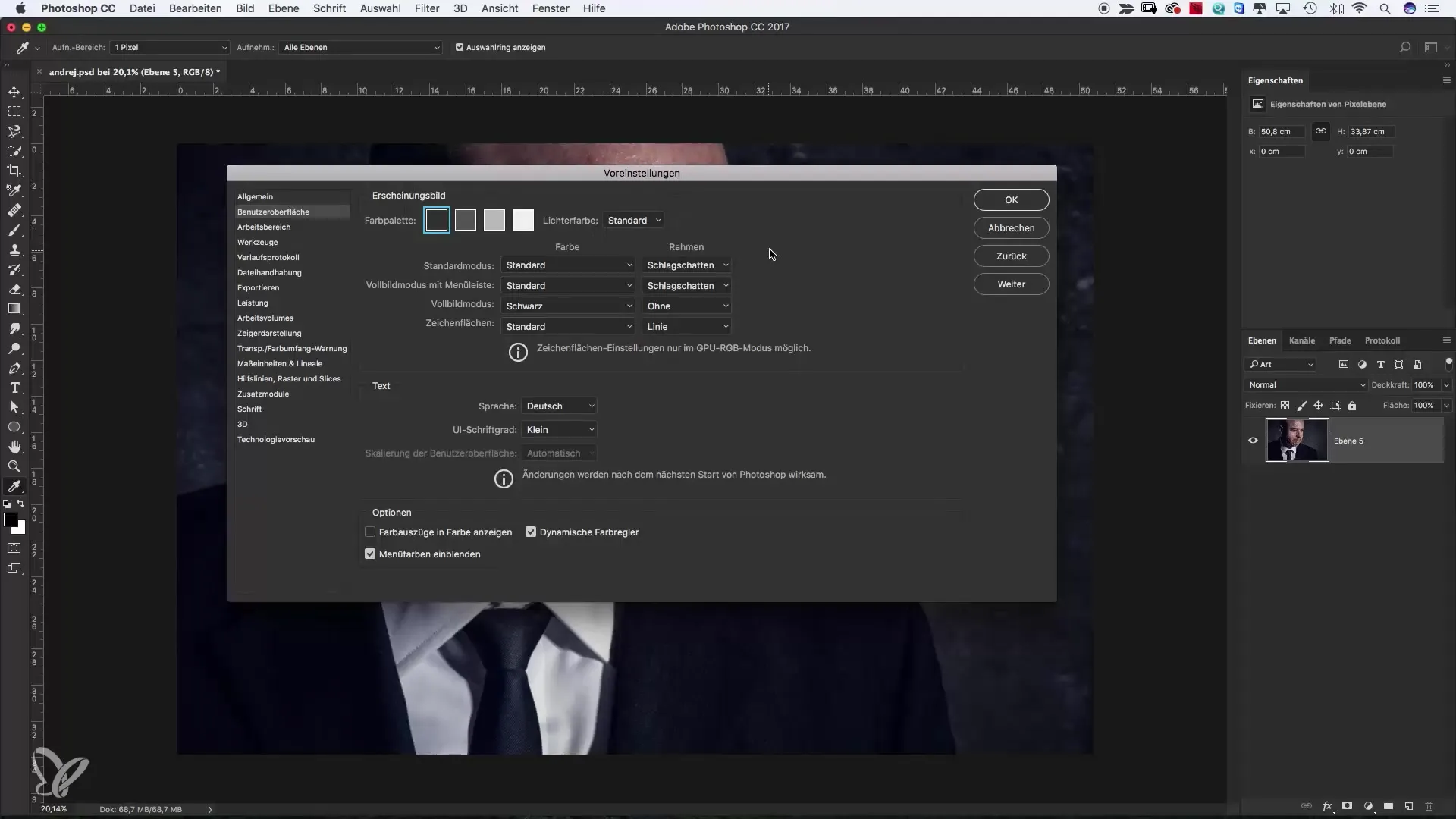 Wichtige Voreinstellungen für einen erfolgreichen Start in Photoshop Wichtige Voreinstellungen für einen erfolgreichen Start in Photoshop