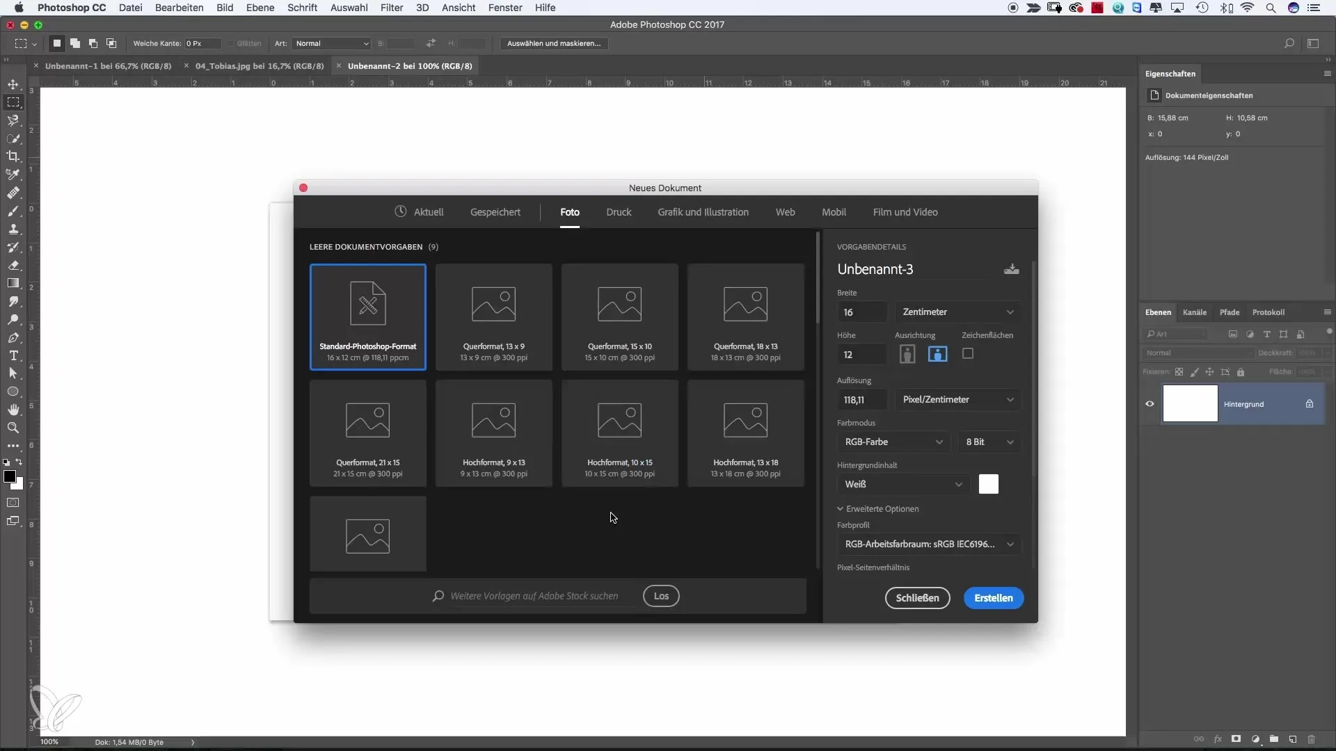 Neue Dateien in Photoshop einfach erstellen Neue Dateien in Photoshop einfach erstellen