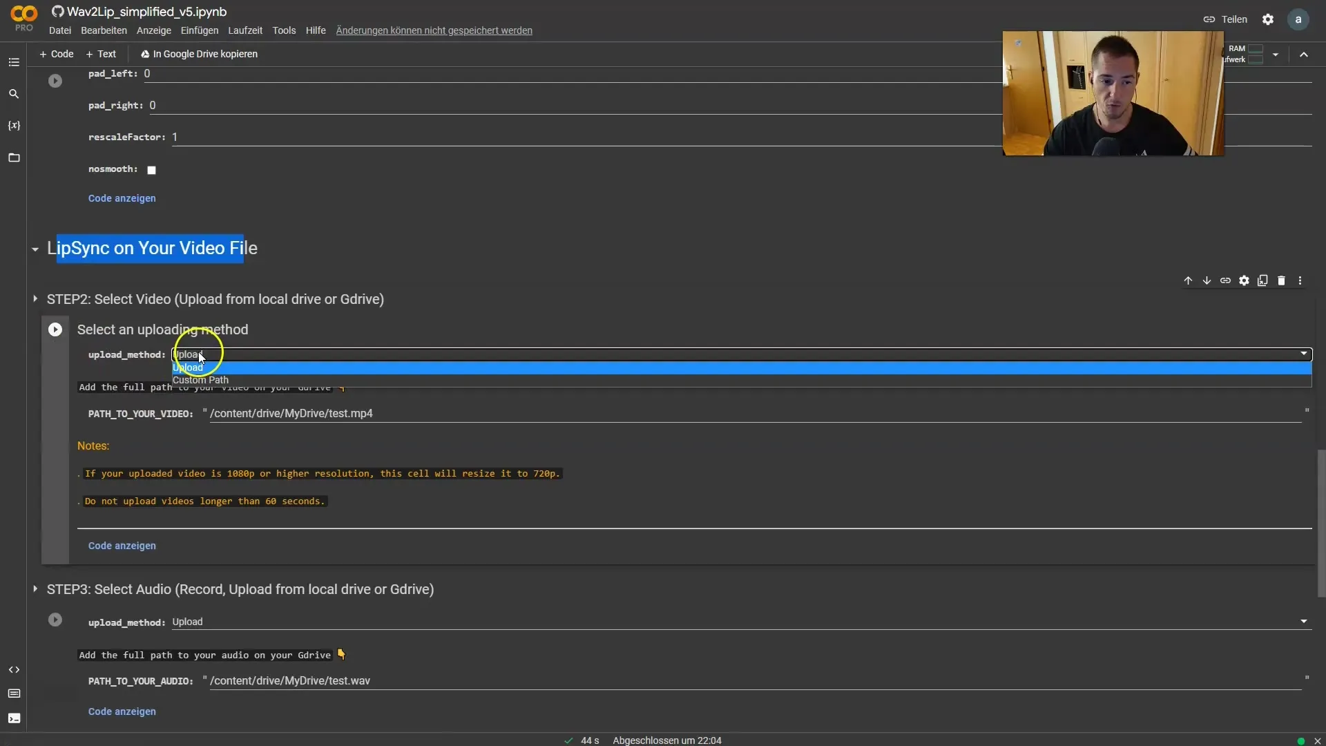 Using AI voices and Deepfakes: Utilize Wav2Lip for creative videos
