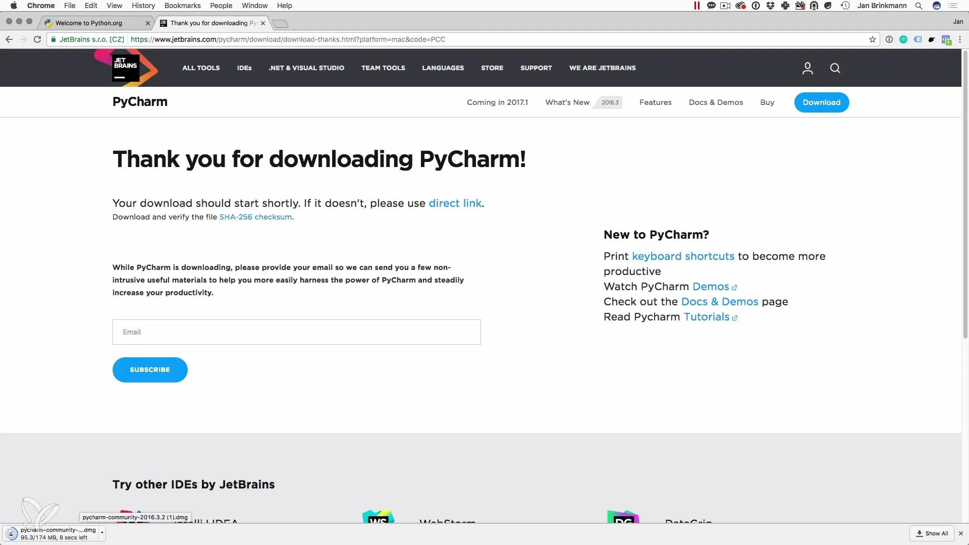 Python Installation in wenigen Schritten für macOS Python Installation in wenigen Schritten für macOS