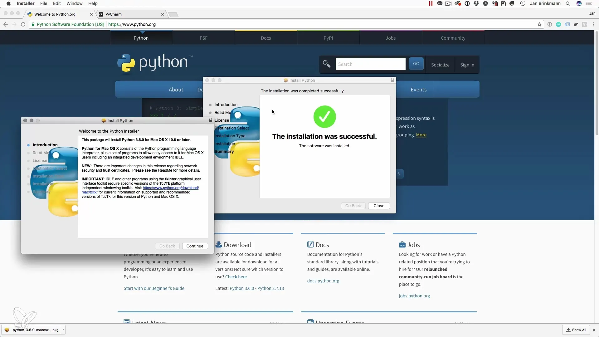 Python Installation in wenigen Schritten für macOS Python Installation in wenigen Schritten für macOS