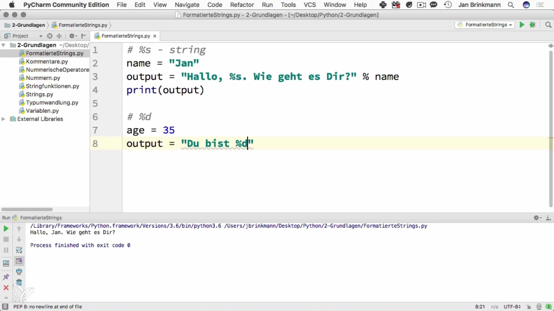 Formatierte Strings in Python - Deine Anleitung zur Nutzung Formatierte Strings in Python - Deine Anleitung zur Nutzung