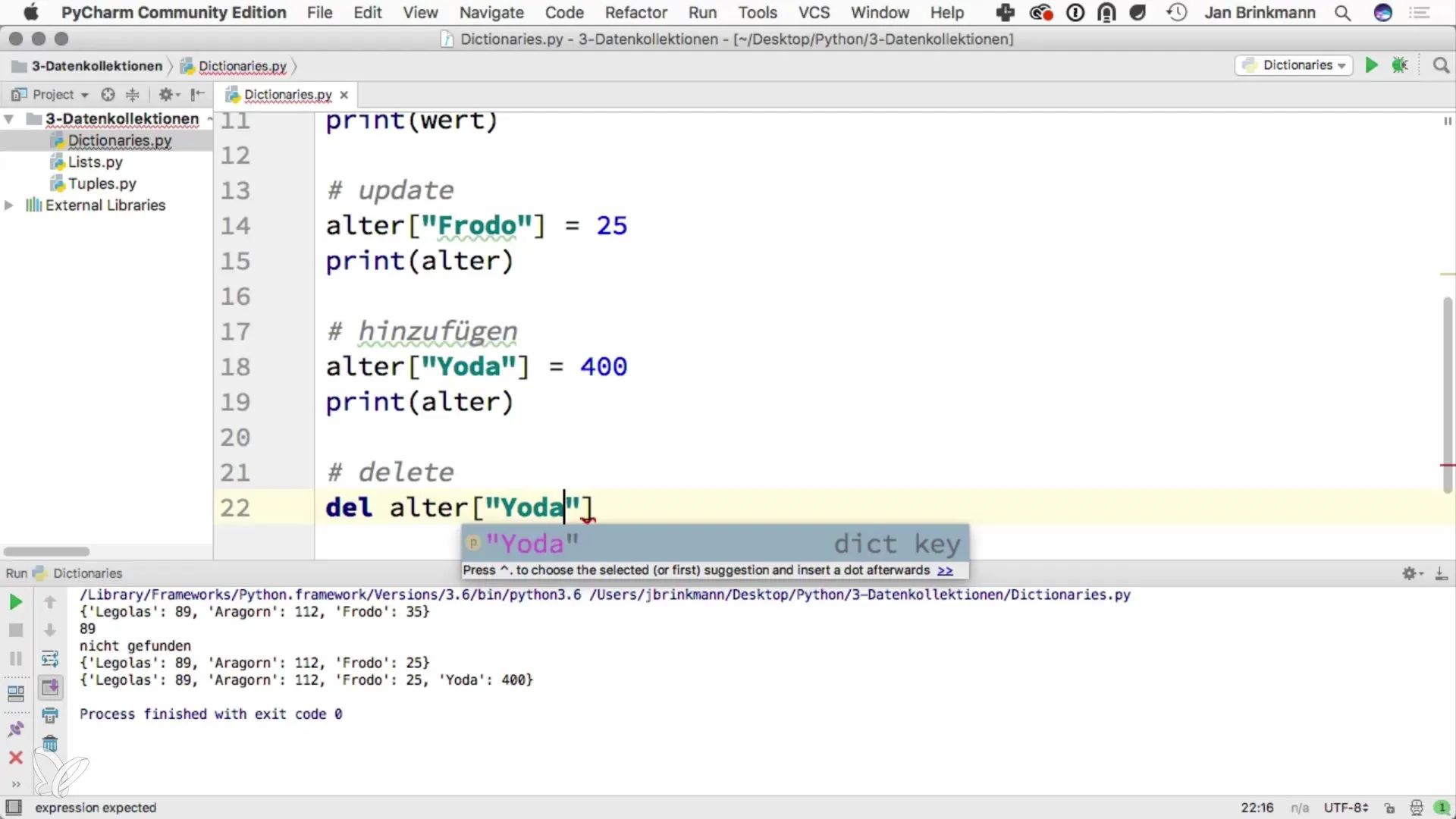 Python Dictionaries: Grundlagen Assoziativer Datenstrukturen Python Dictionaries: Grundlagen Assoziativer Datenstrukturen