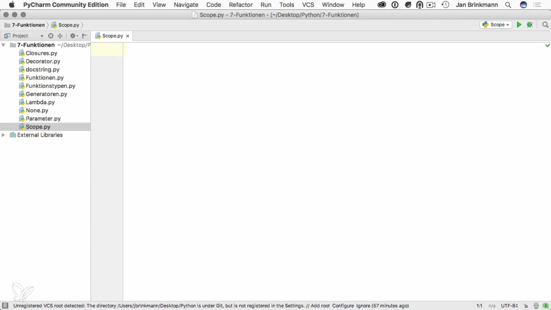 Gültigkeitsbereiche und Namespaces in Python Gültigkeitsbereiche und Namespaces in Python