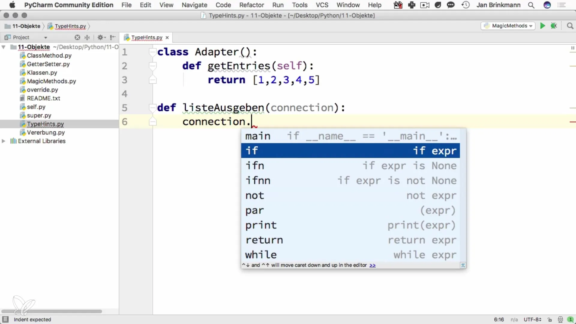 Python Type Hints für verbesserte Lesbarkeit Python Type Hints für verbesserte Lesbarkeit