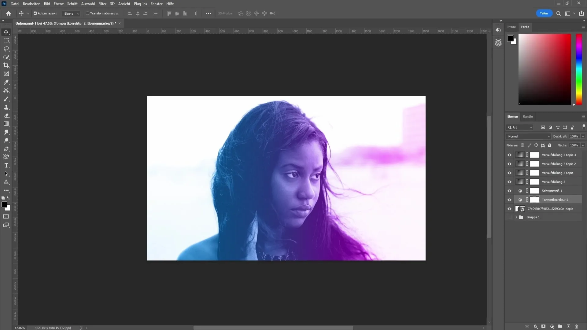 Sådan opretter du en imponerende dual-tone-effekt i Photoshop
