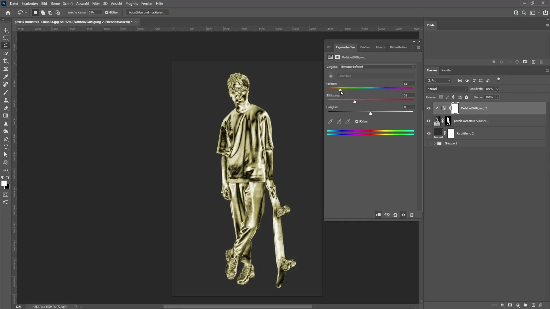 Creati o statuie de aur in Photoshop - pas cu pas