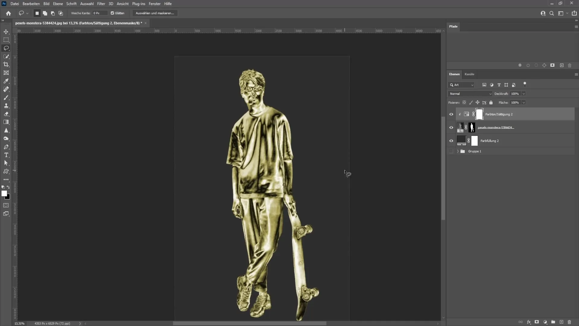 A crea o statuie de aur în Photoshop - pas cu pas
