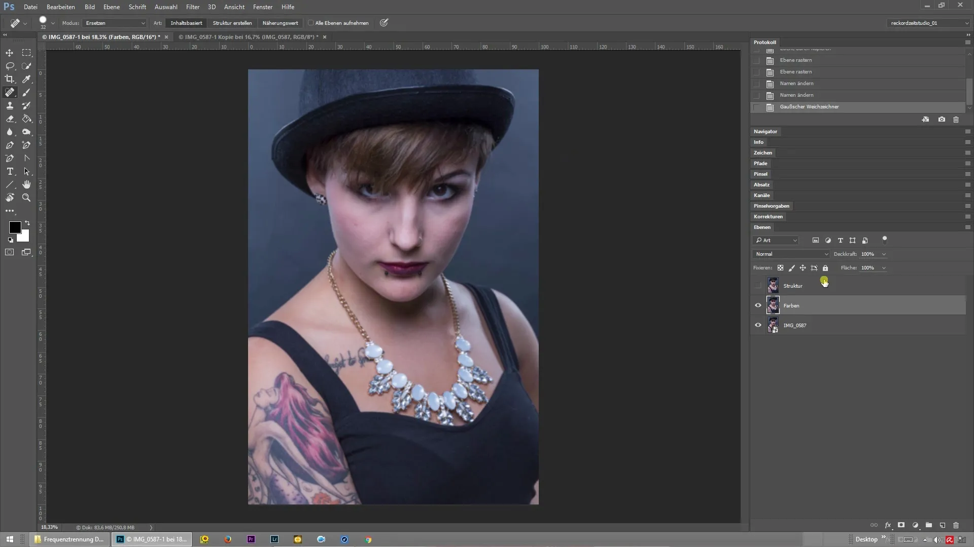 <translation>Filtro pasa alto para separación de frecuencias en Photoshop</translation>