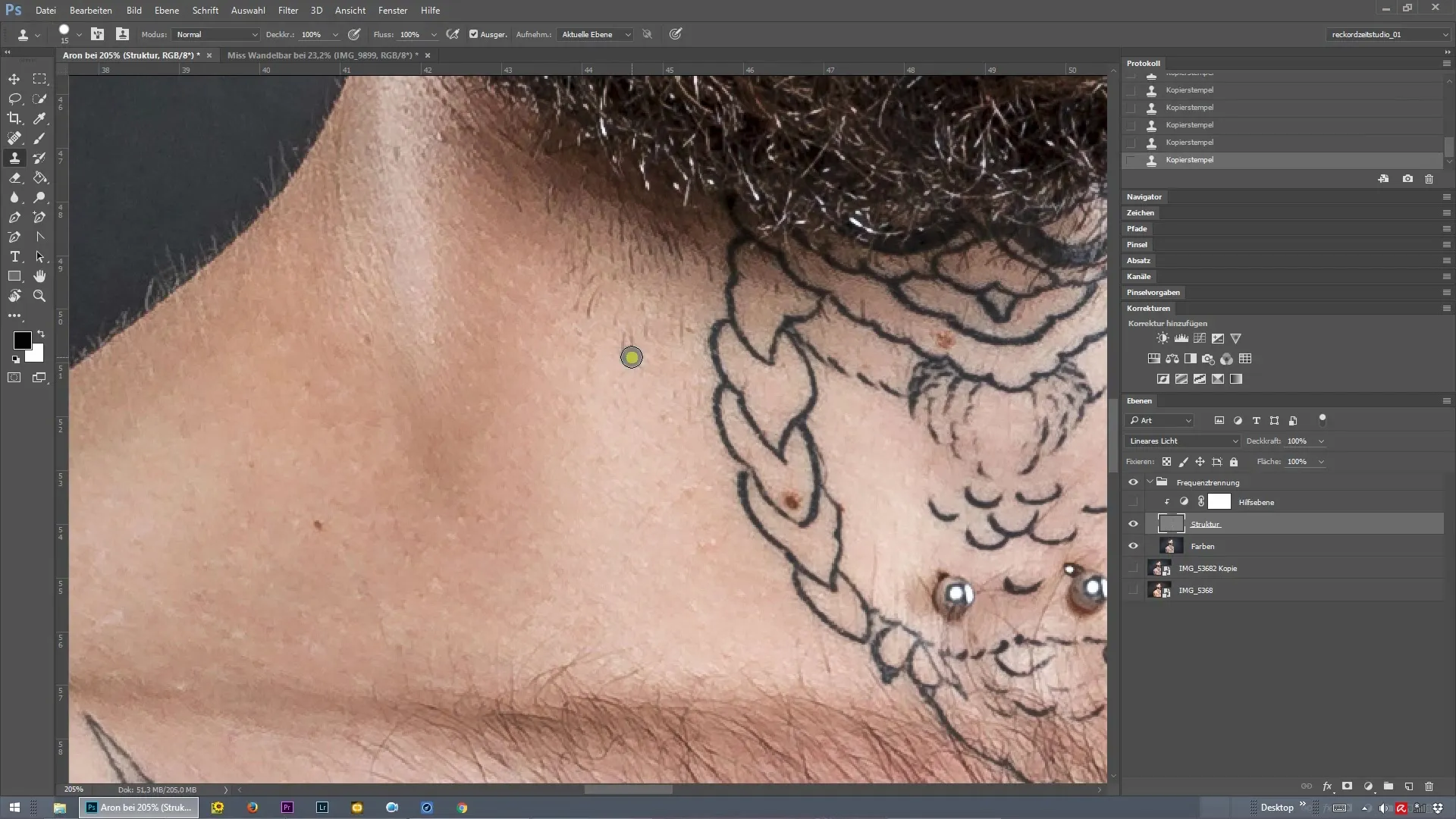 Hautretusche mit Frequenztrennung in Photoshop Hautretusche mit Frequenztrennung in Photoshop