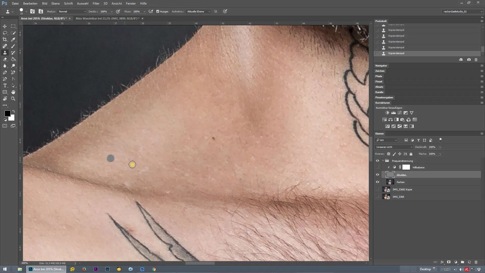 Hautretusche mit Frequenztrennung in Photoshop Hautretusche mit Frequenztrennung in Photoshop