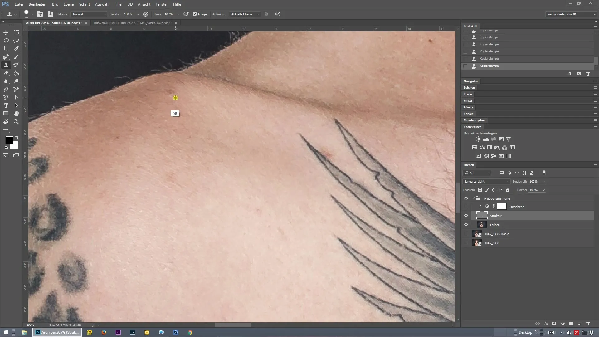 Hautretusche mit Frequenztrennung in Photoshop Hautretusche mit Frequenztrennung in Photoshop