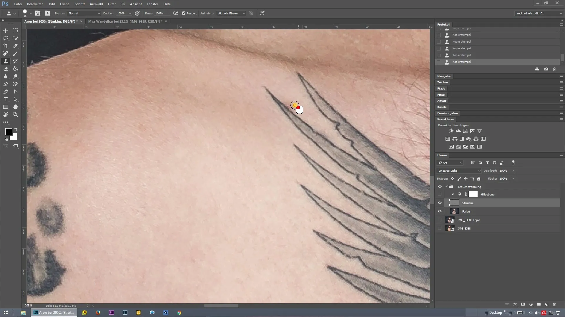 Hautretusche mit Frequenztrennung in Photoshop Hautretusche mit Frequenztrennung in Photoshop