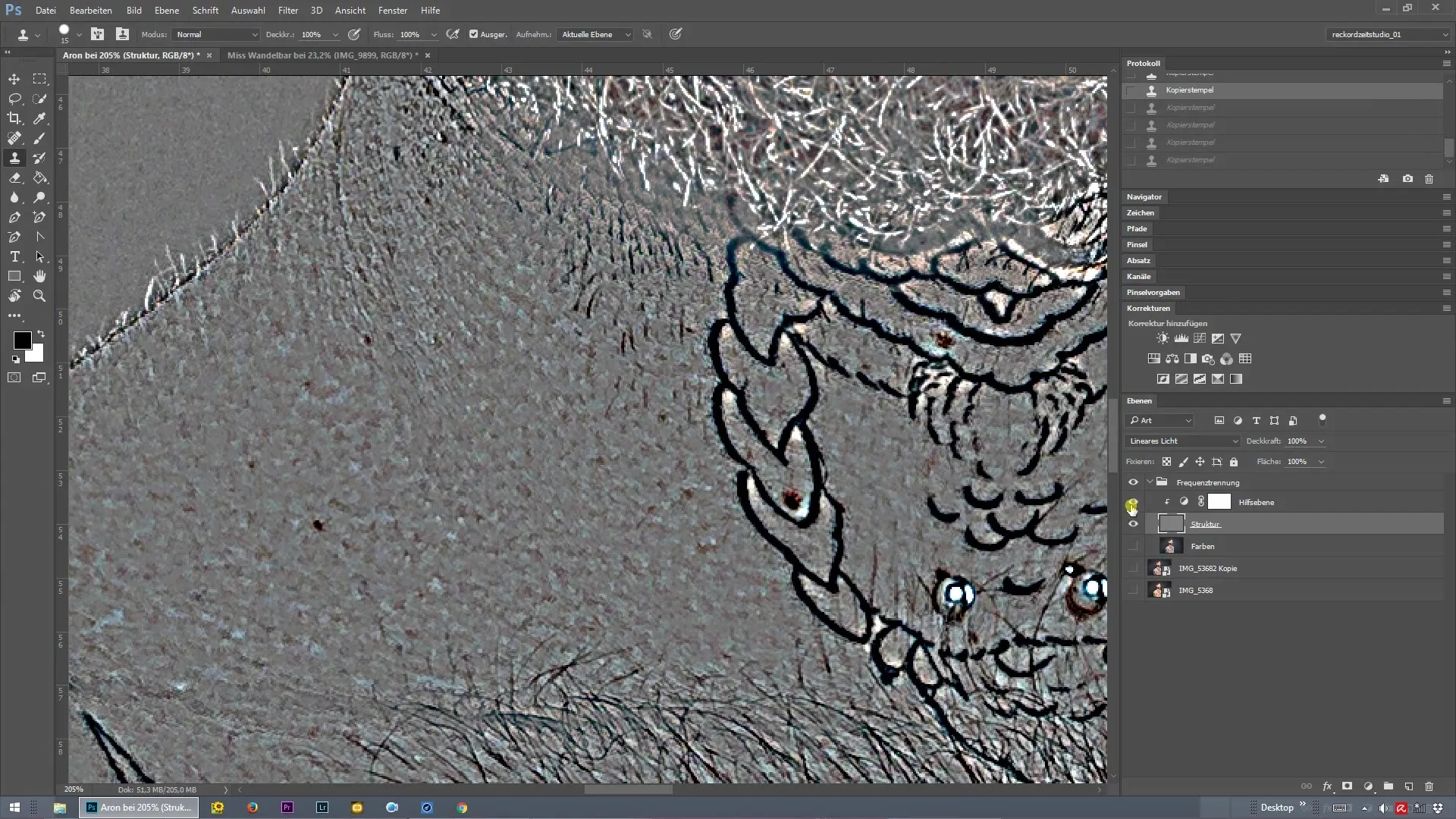 Hautretusche mit Frequenztrennung in Photoshop Hautretusche mit Frequenztrennung in Photoshop