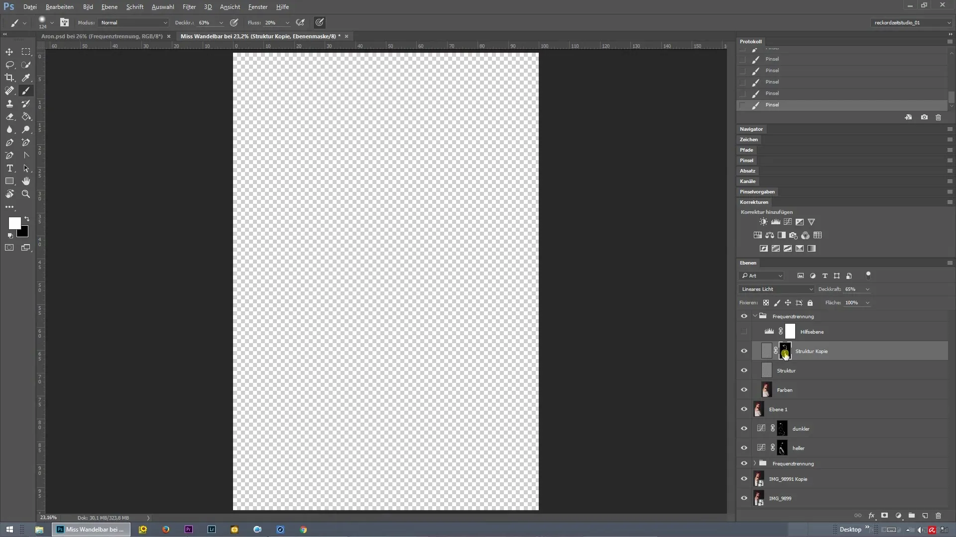 Gezielte Schärfung mit Frequenztrennung in Photoshop Gezielte Schärfung mit Frequenztrennung in Photoshop
