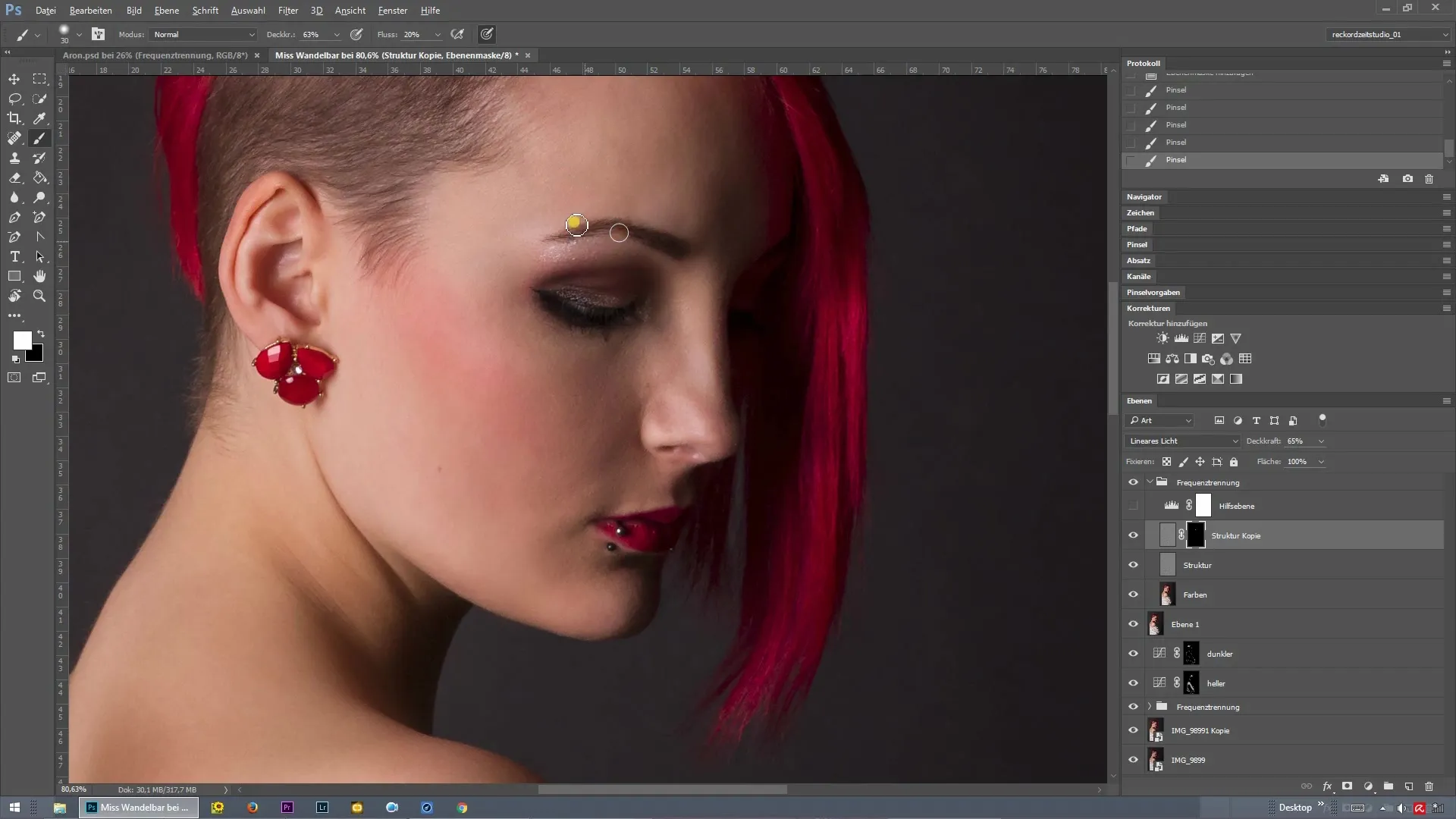 Gezielte Schärfung mit Frequenztrennung in Photoshop Gezielte Schärfung mit Frequenztrennung in Photoshop