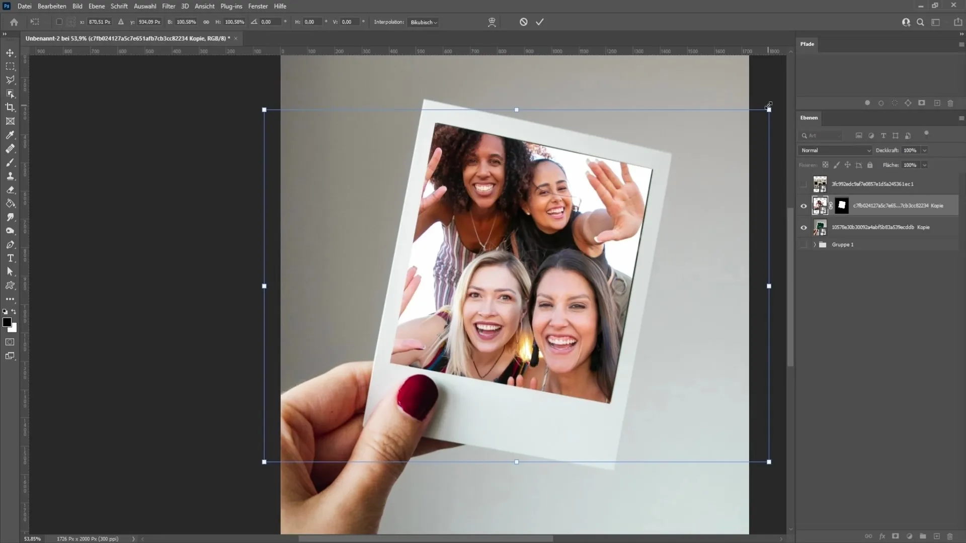 Crear efecto creativo de Polaroid en Photoshop