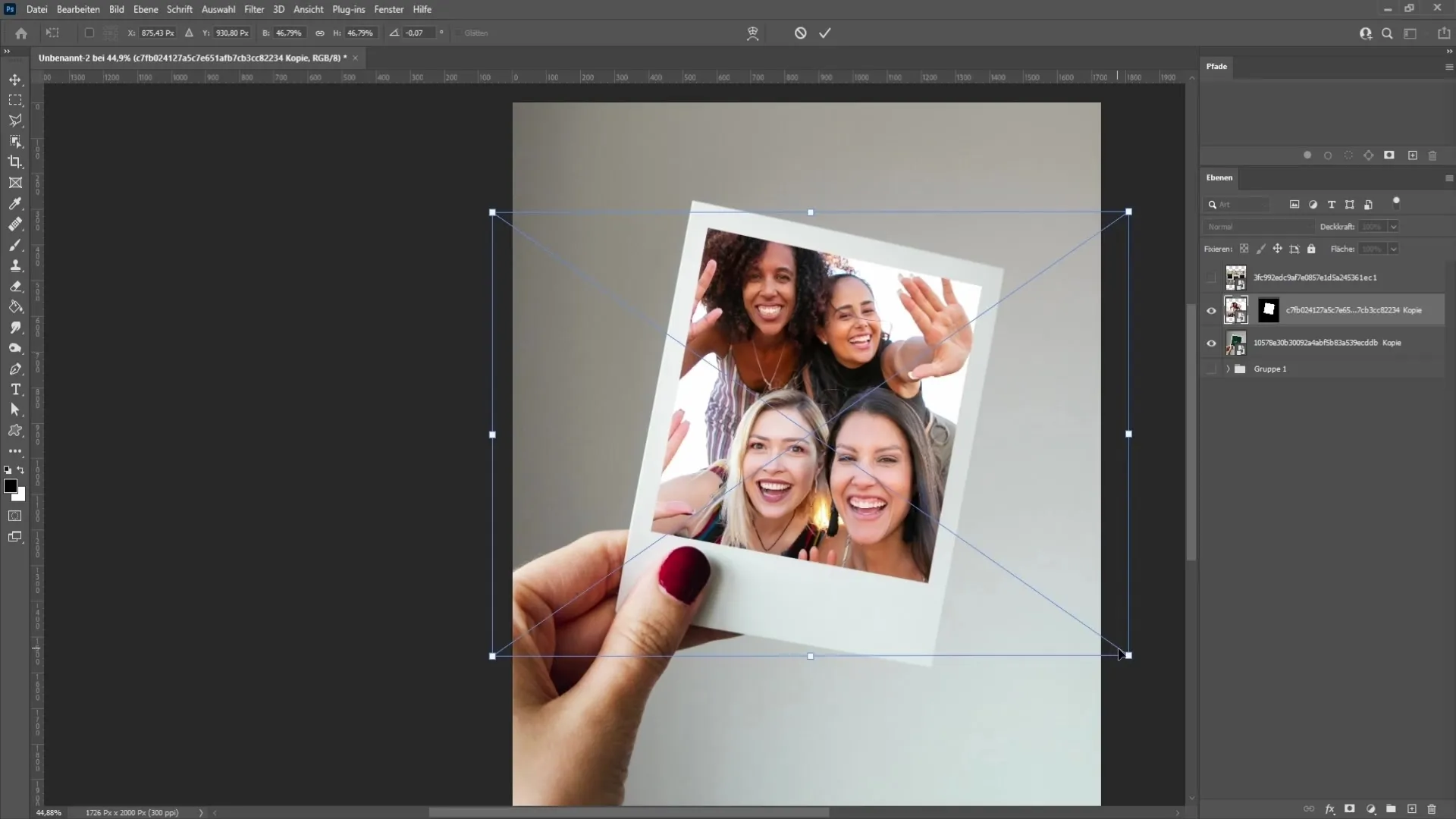 Crear efecto creativo de Polaroid en Photoshop