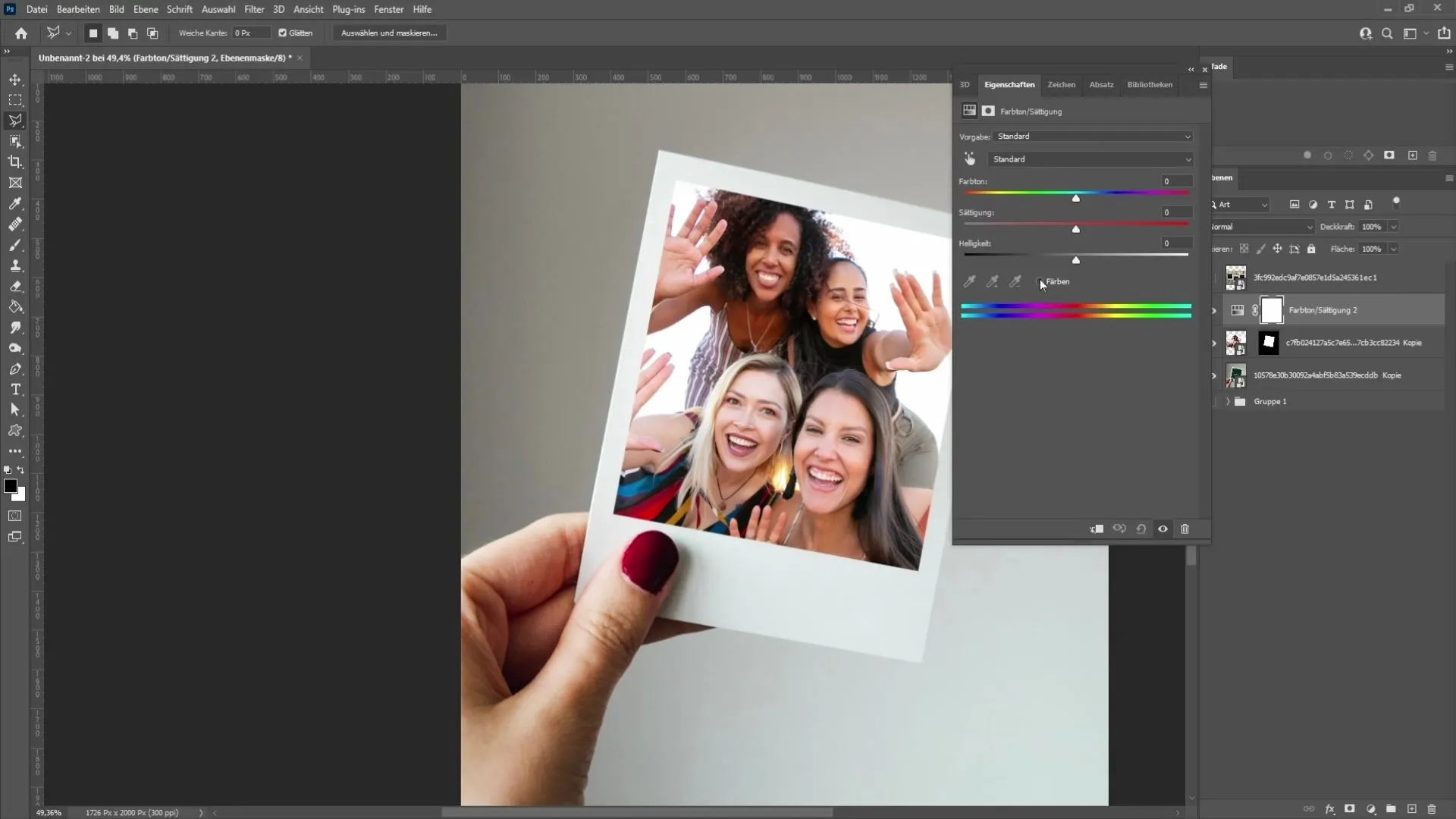 Crear efecto creativo de Polaroid en Photoshop