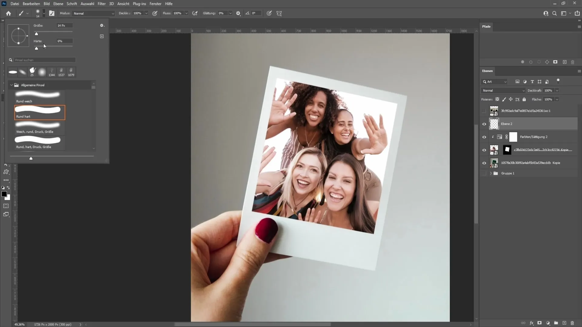 Crear efecto creativo de Polaroid en Photoshop
