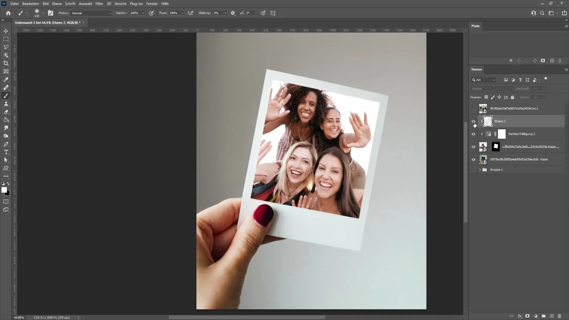 Crear efecto creativo de Polaroid en Photoshop