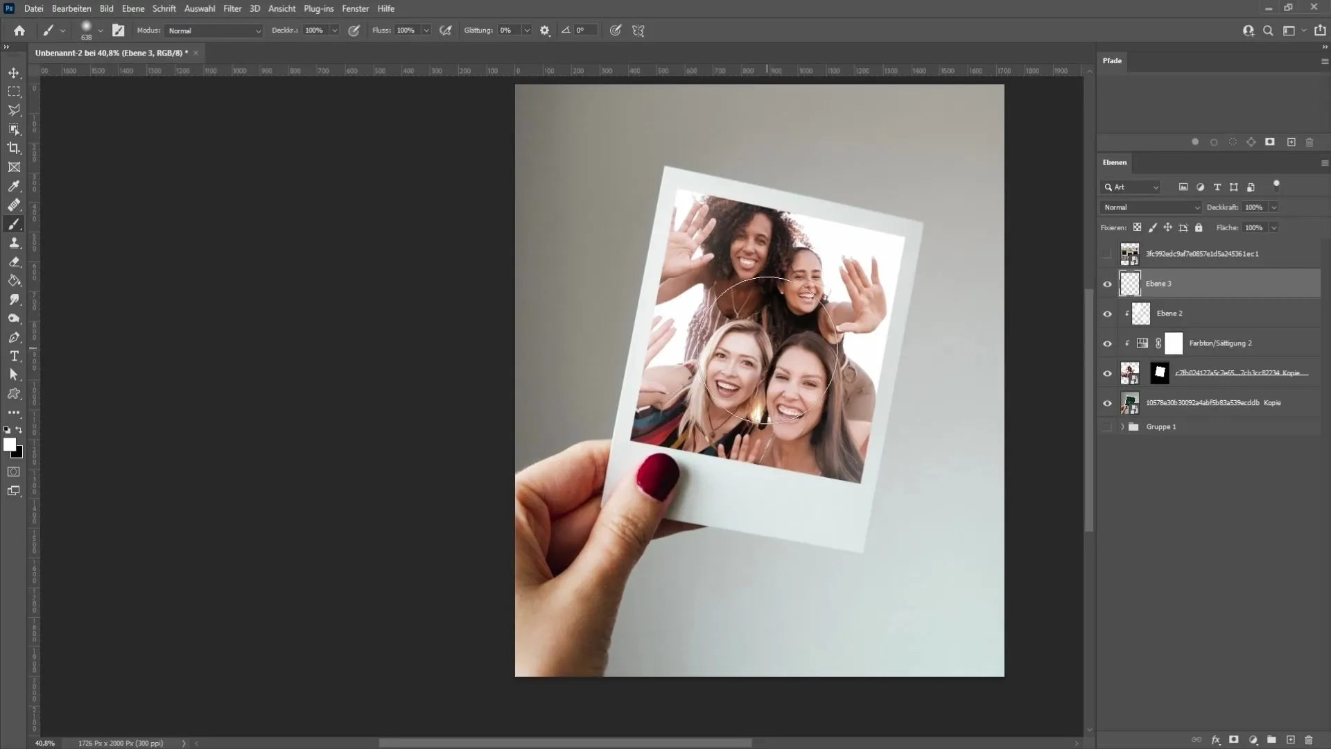 Crear efecto creativo de polaroid en Photoshop