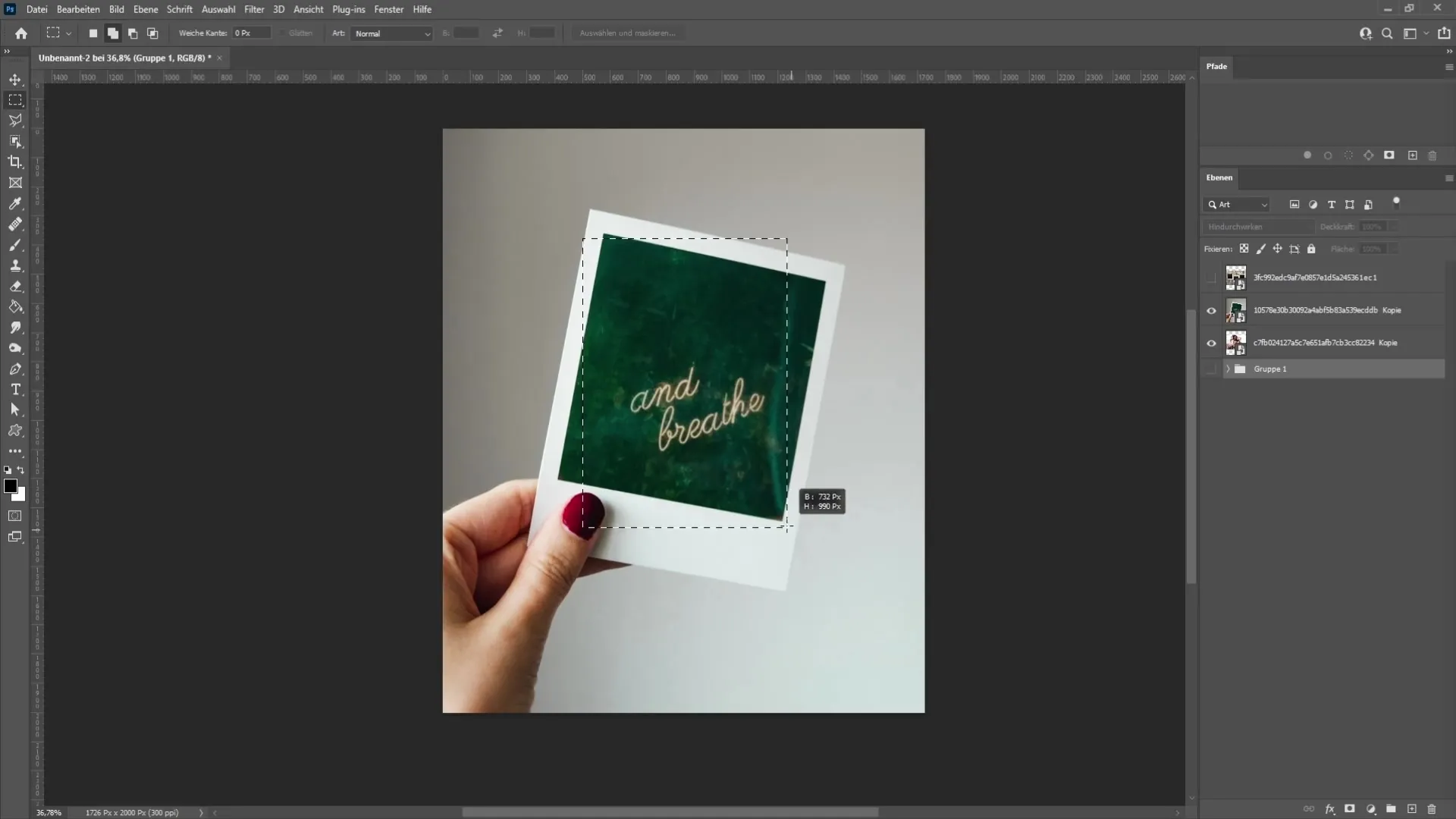 Crear efecto creativo de polaroid en Photoshop