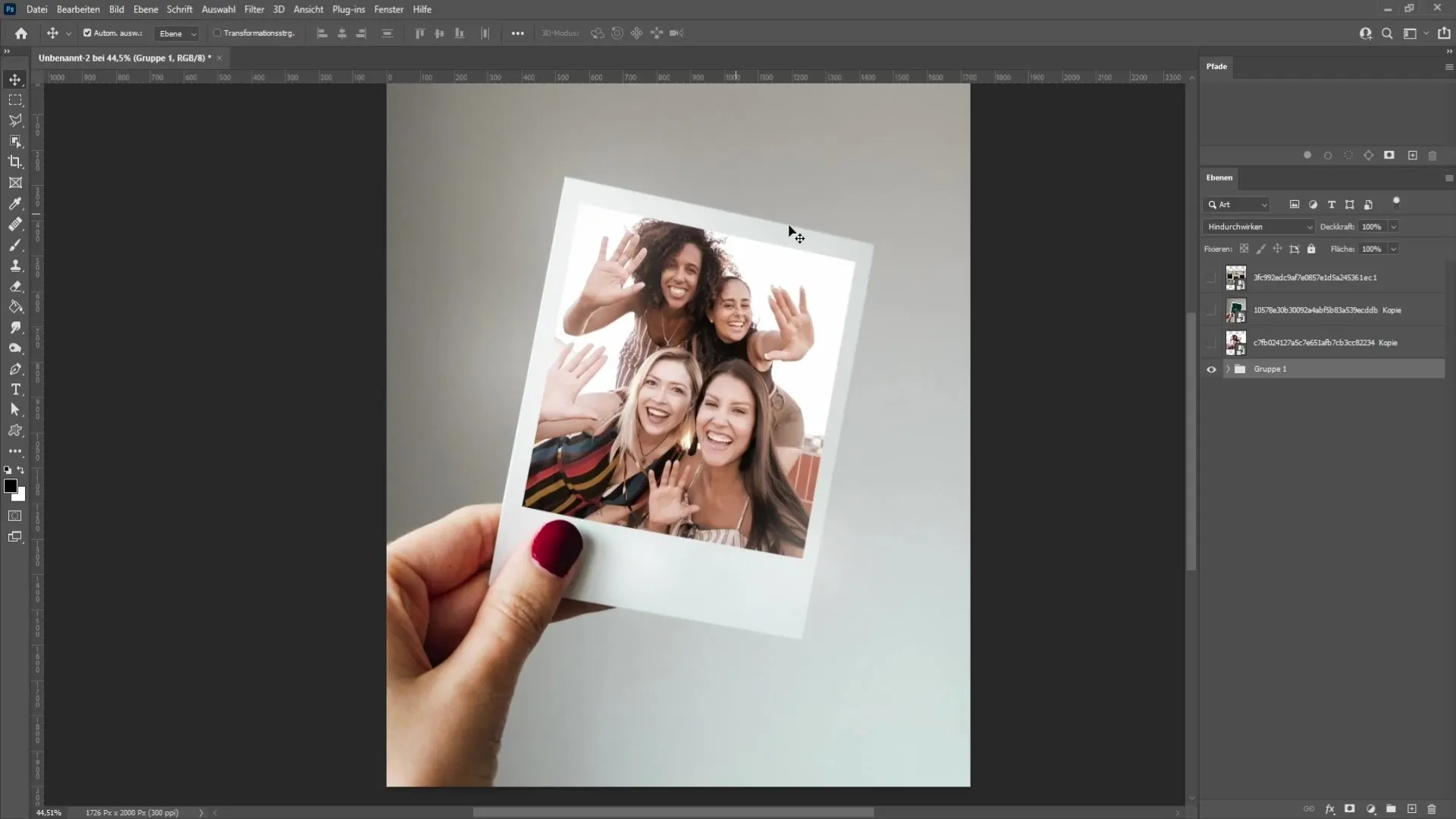 Crear efecto creativo de Polaroid en Photoshop