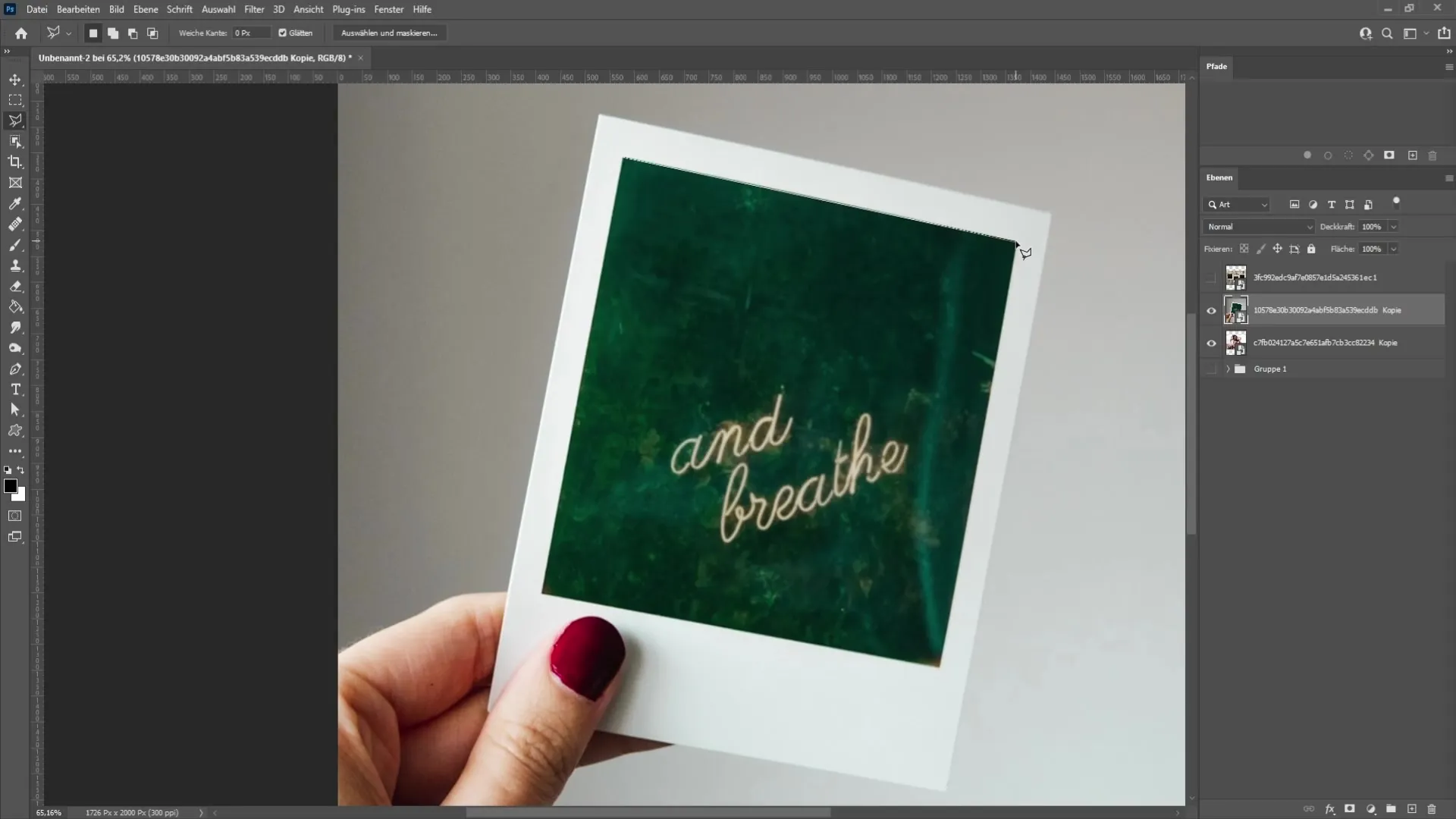 Crear efecto polaroid creativo en Photoshop