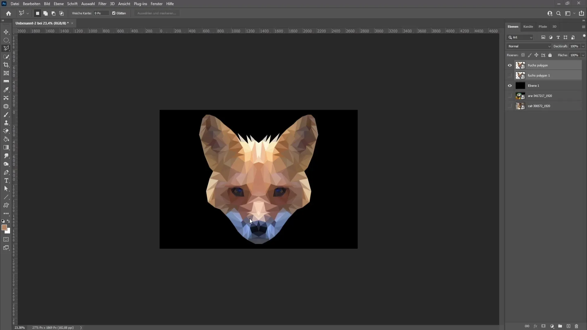 Crear imagen de polígono en Photoshop: Instrucciones paso a paso para el arte de polígono