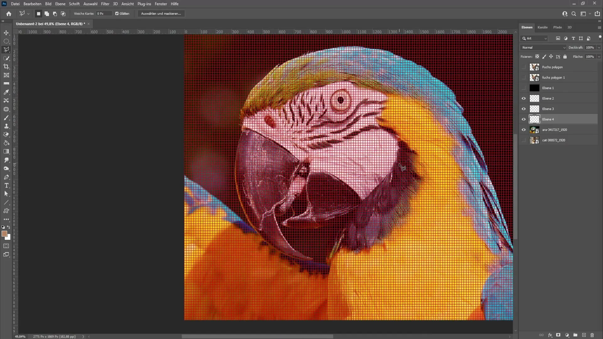 Crear imagen de polígono en Photoshop: Instrucciones paso a paso para el arte de los polígonos