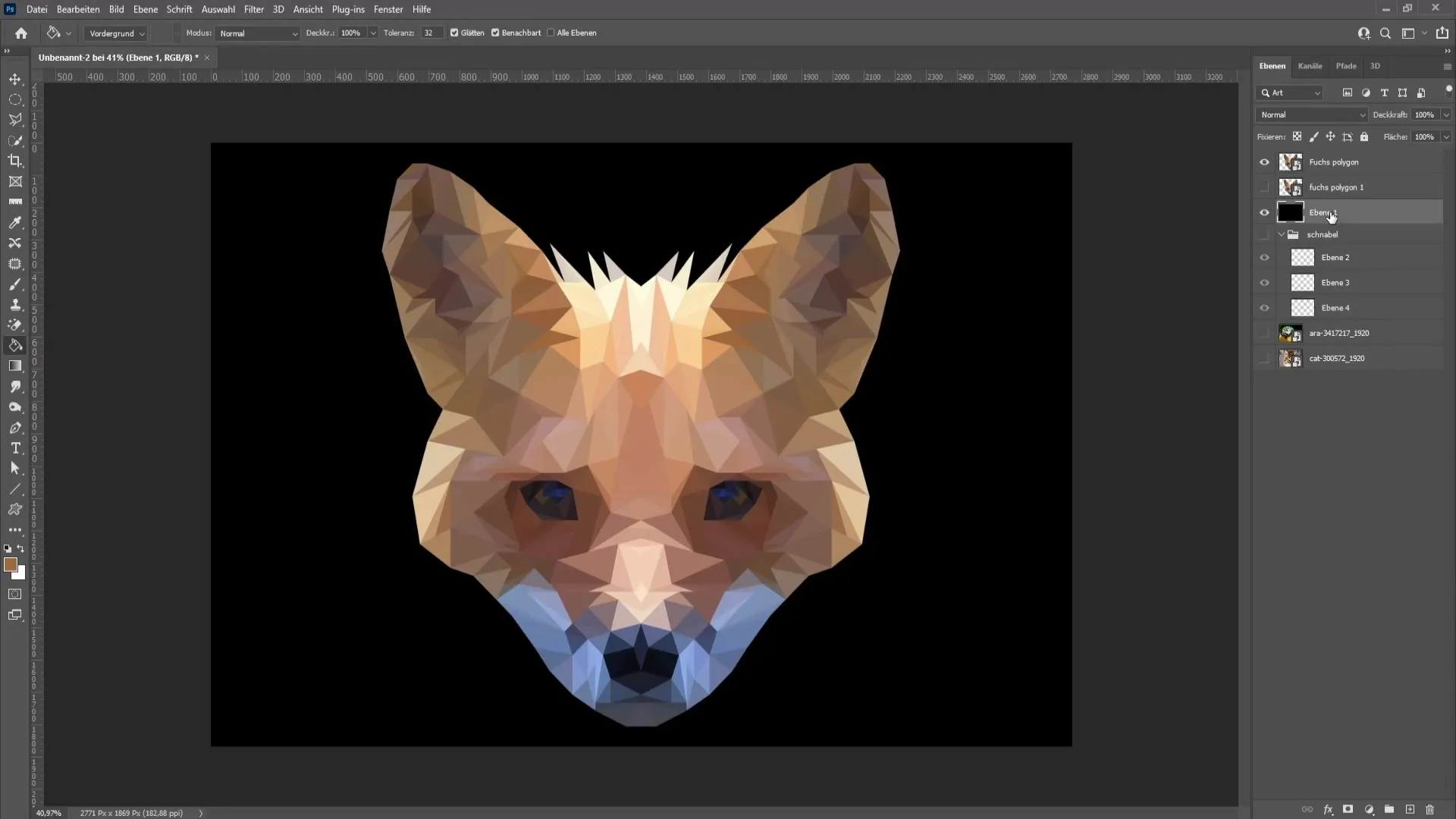 Crear imagen con polígonos en Photoshop: Instrucciones paso a paso para el arte de polígonos