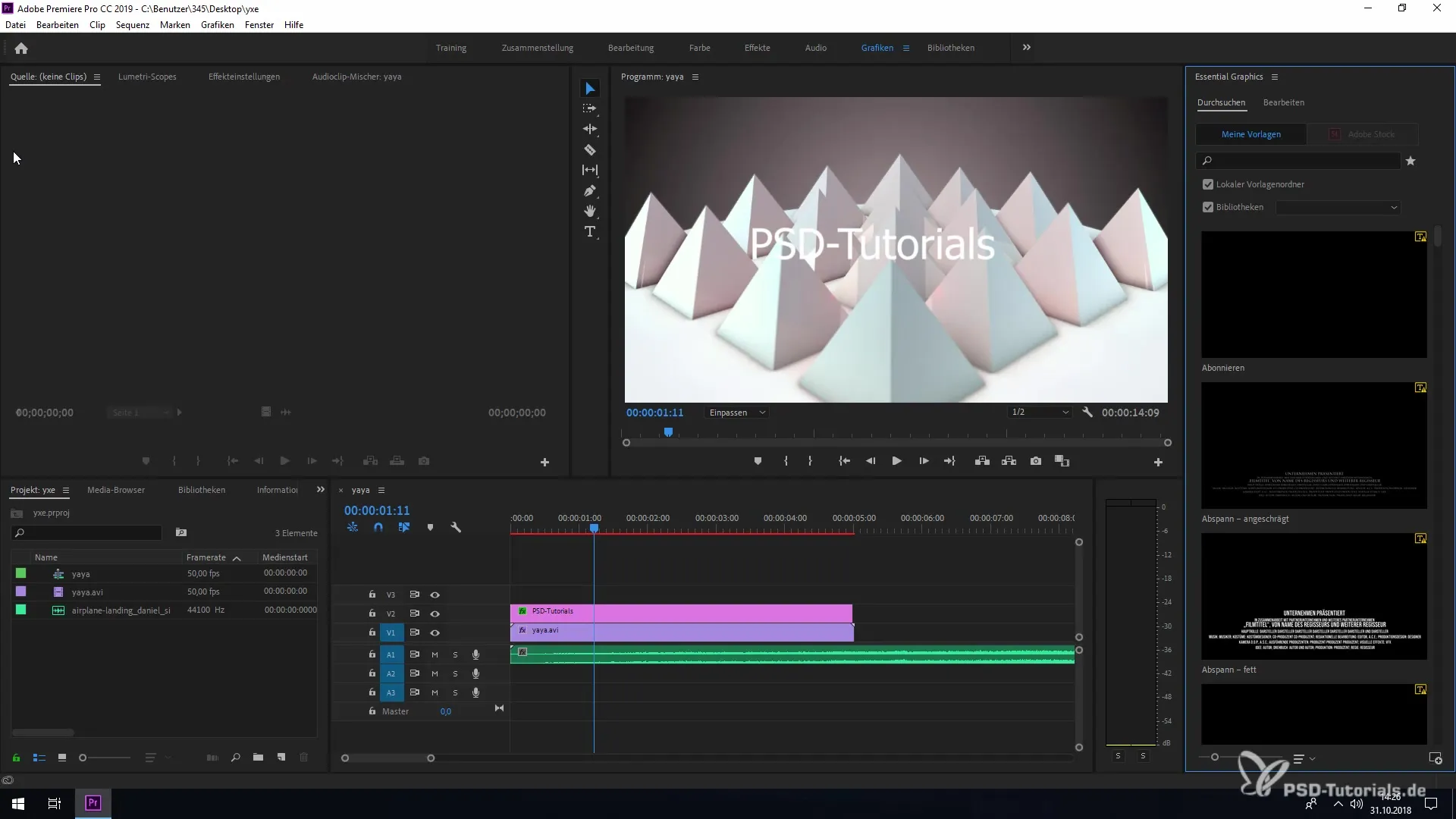 Neuerungen in Premiere Pro CC 2019: Essential Graphics Neuerungen in Premiere Pro CC 2019: Essential Graphics
