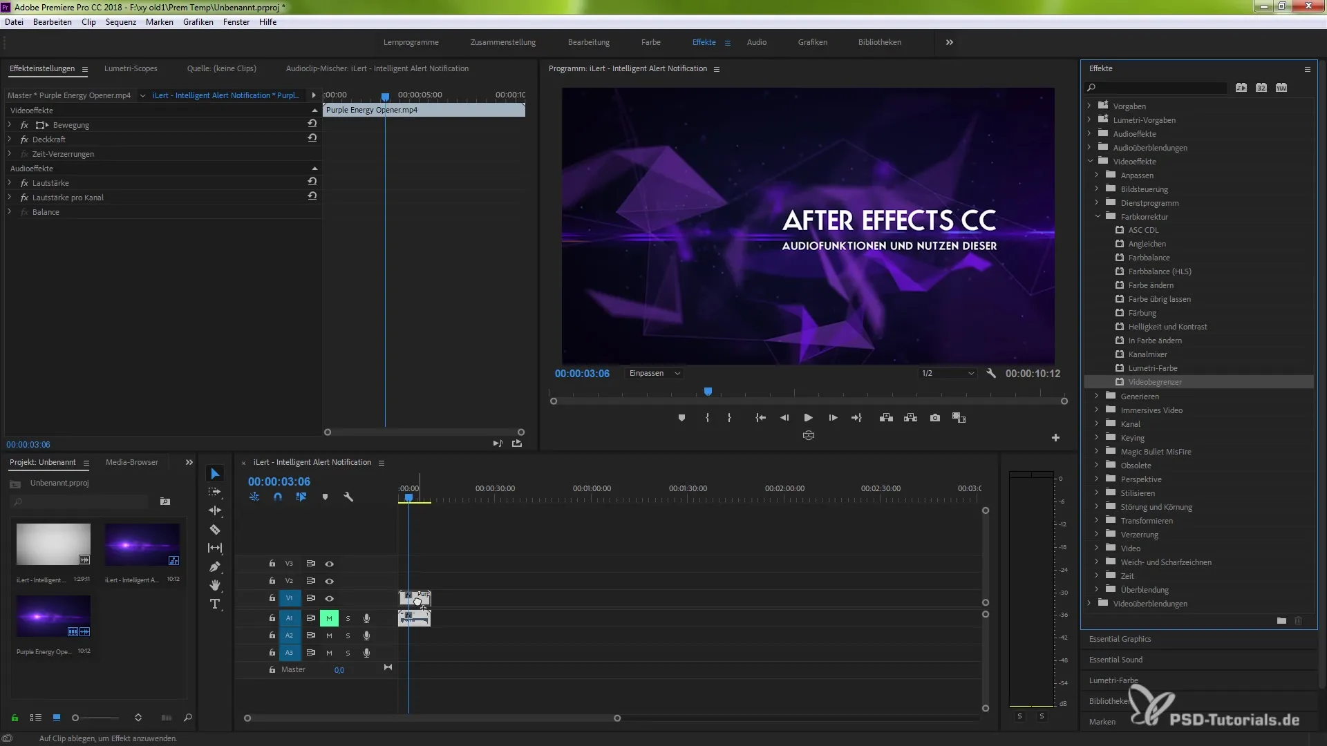 Neuer Videobegrenzer in Premiere Pro CC 2018 nutzen Neuer Videobegrenzer in Premiere Pro CC 2018 nutzen