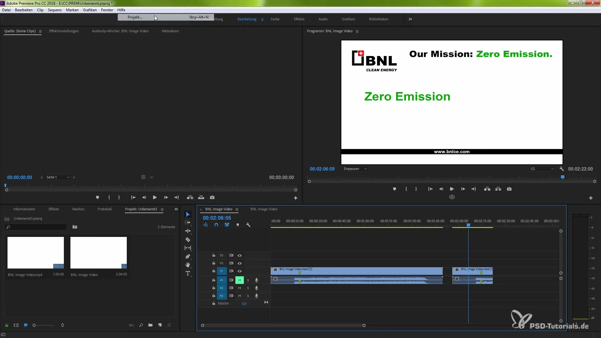 Mehrere Projekte effektiv nutzen in Premiere Pro CC 2018 Mehrere Projekte effektiv nutzen in Premiere Pro CC 2018