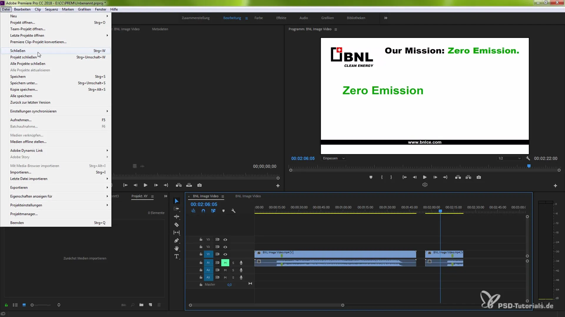 Mehrere Projekte effektiv nutzen in Premiere Pro CC 2018 Mehrere Projekte effektiv nutzen in Premiere Pro CC 2018